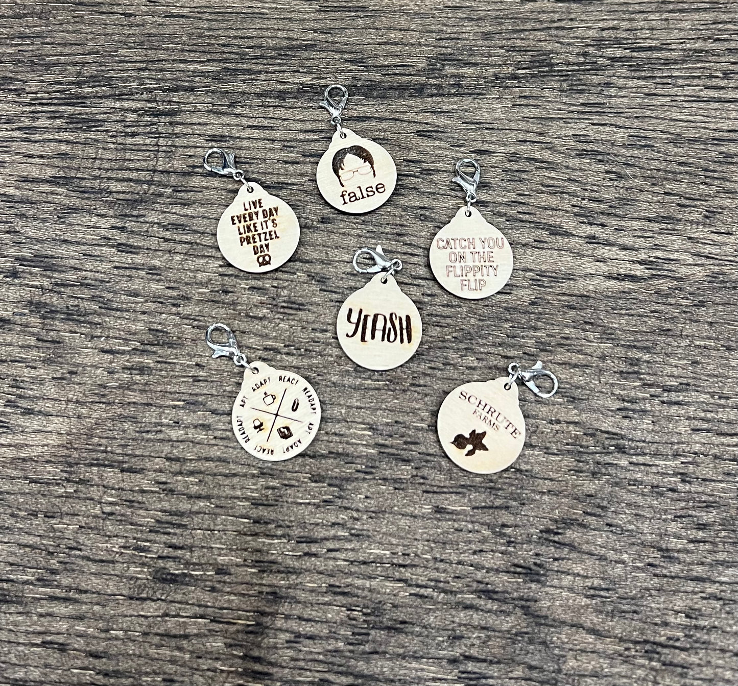 The Office inspired Stitch Marker Set
