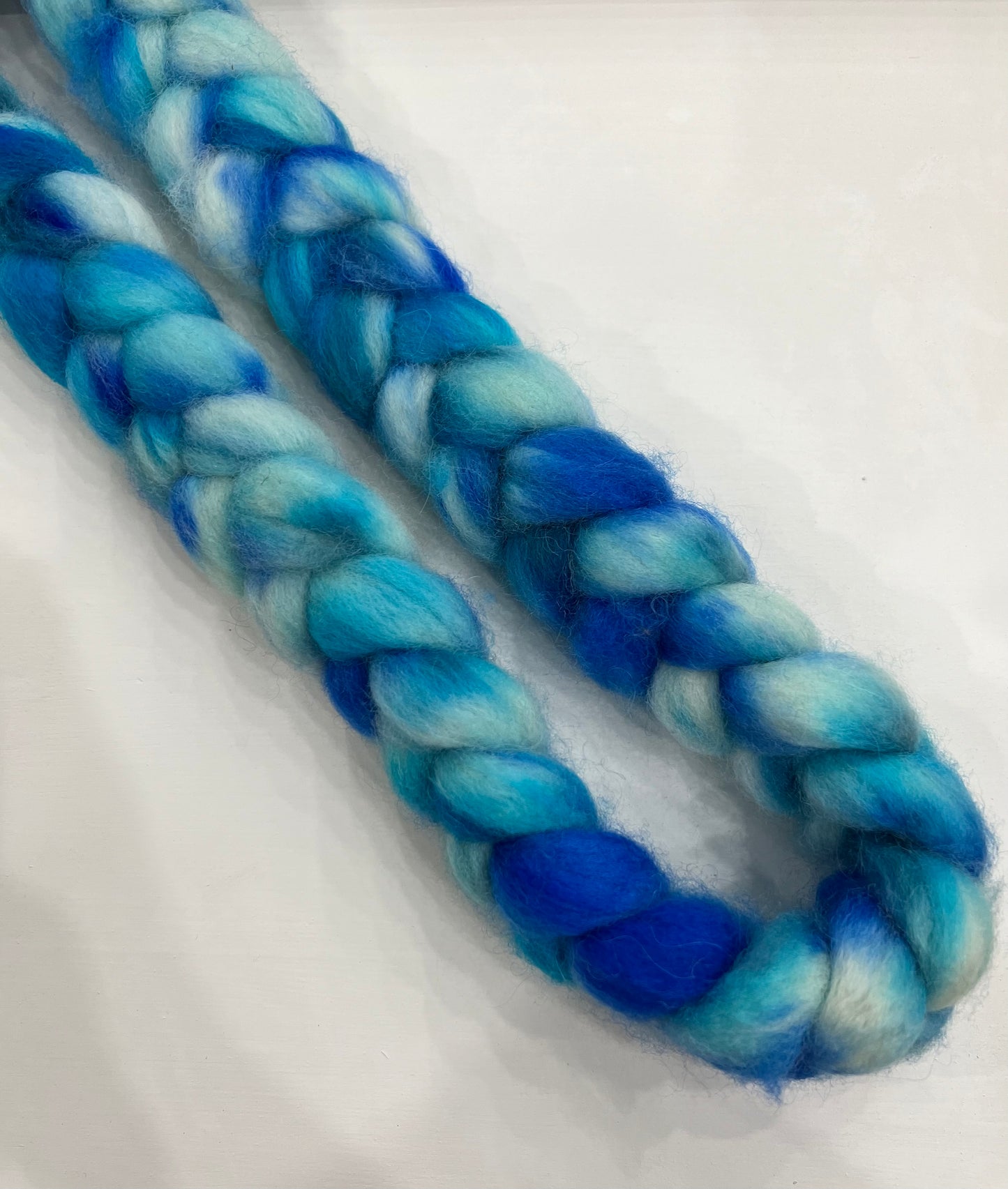 BLUES Hand Dyed Spinning Fibre BFL Top Non Superwash