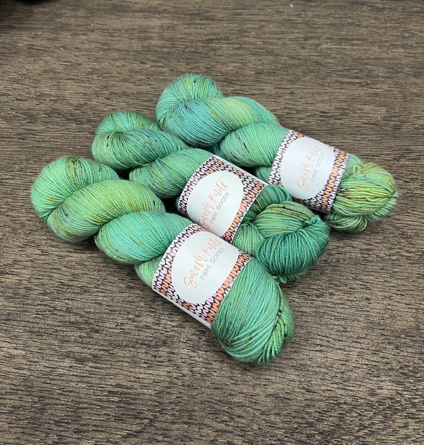 TERRA NOVA - Green Blue Yellow Brown Speckled Fingering DK Worsted