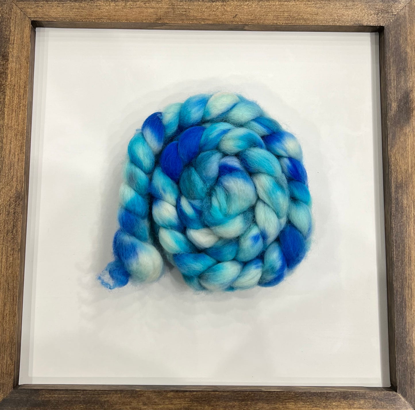 BLUES Hand Dyed Spinning Fibre BFL Top Non Superwash
