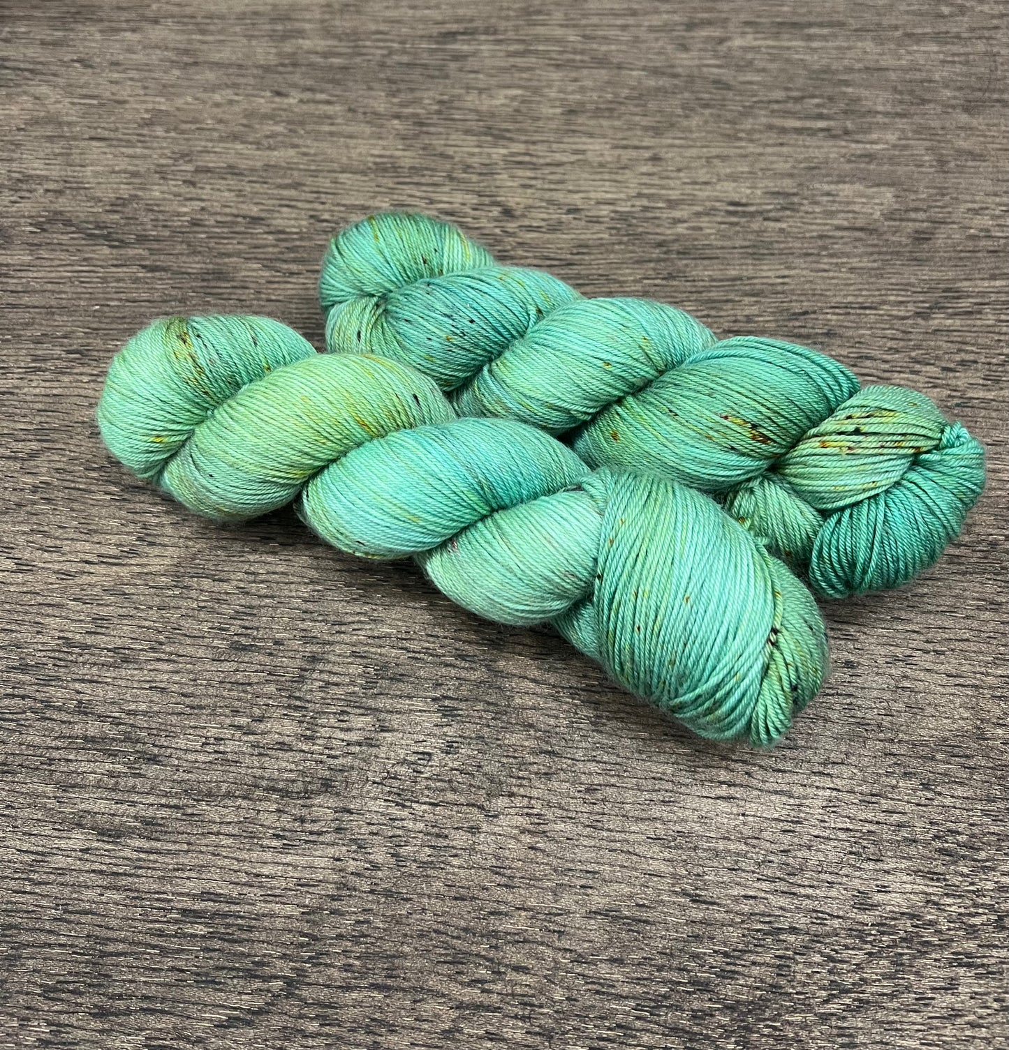 TERRA NOVA - Green Blue Yellow Brown Speckled Fingering DK Worsted