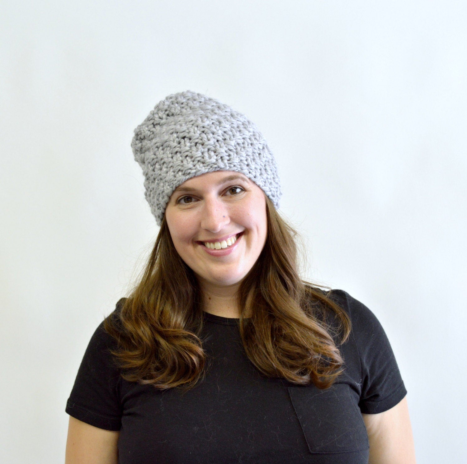 Yale Unisex Slouch Hat Knitting Pattern (PDF Download)