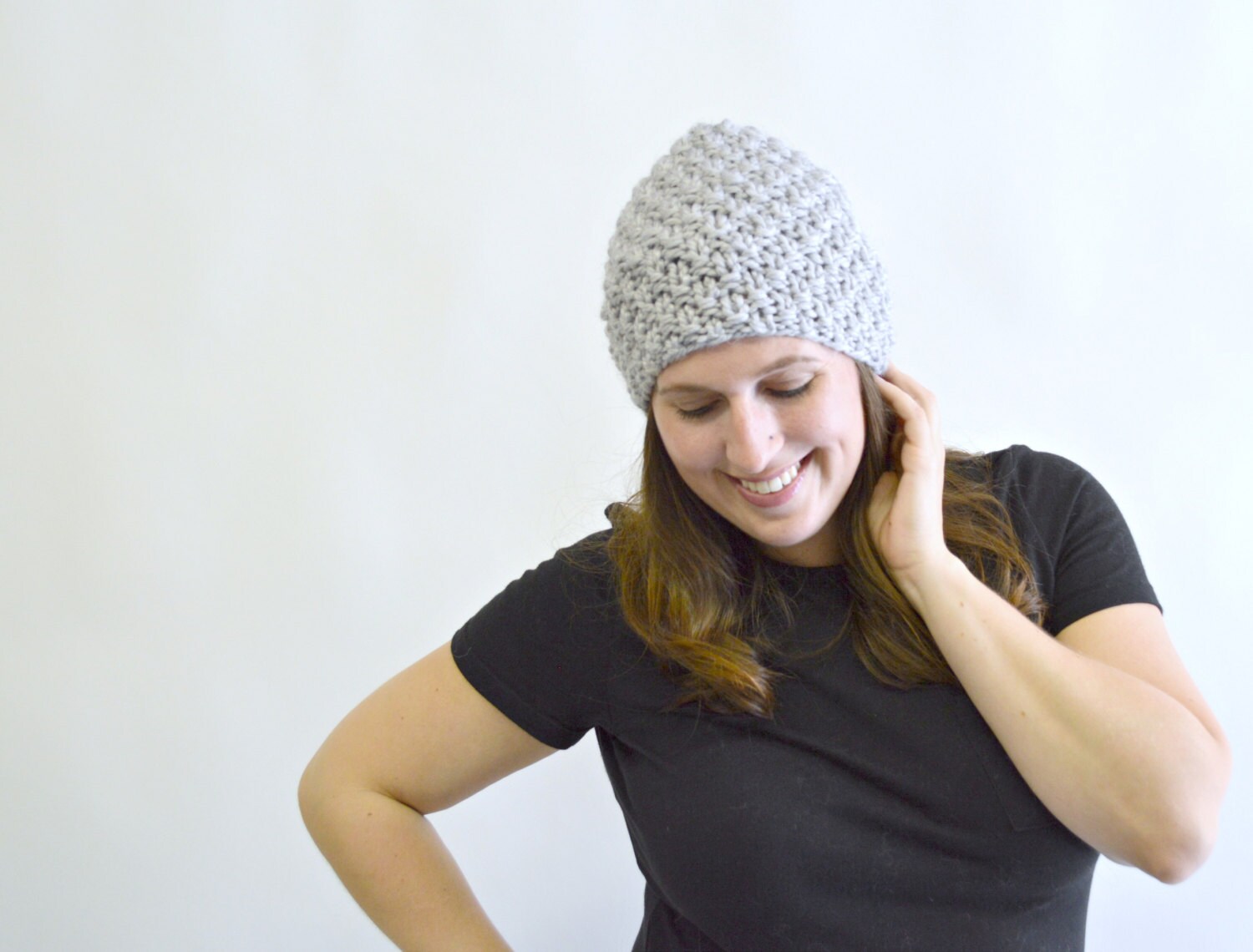 Yale Unisex Slouch Hat Knitting Pattern (PDF Download)