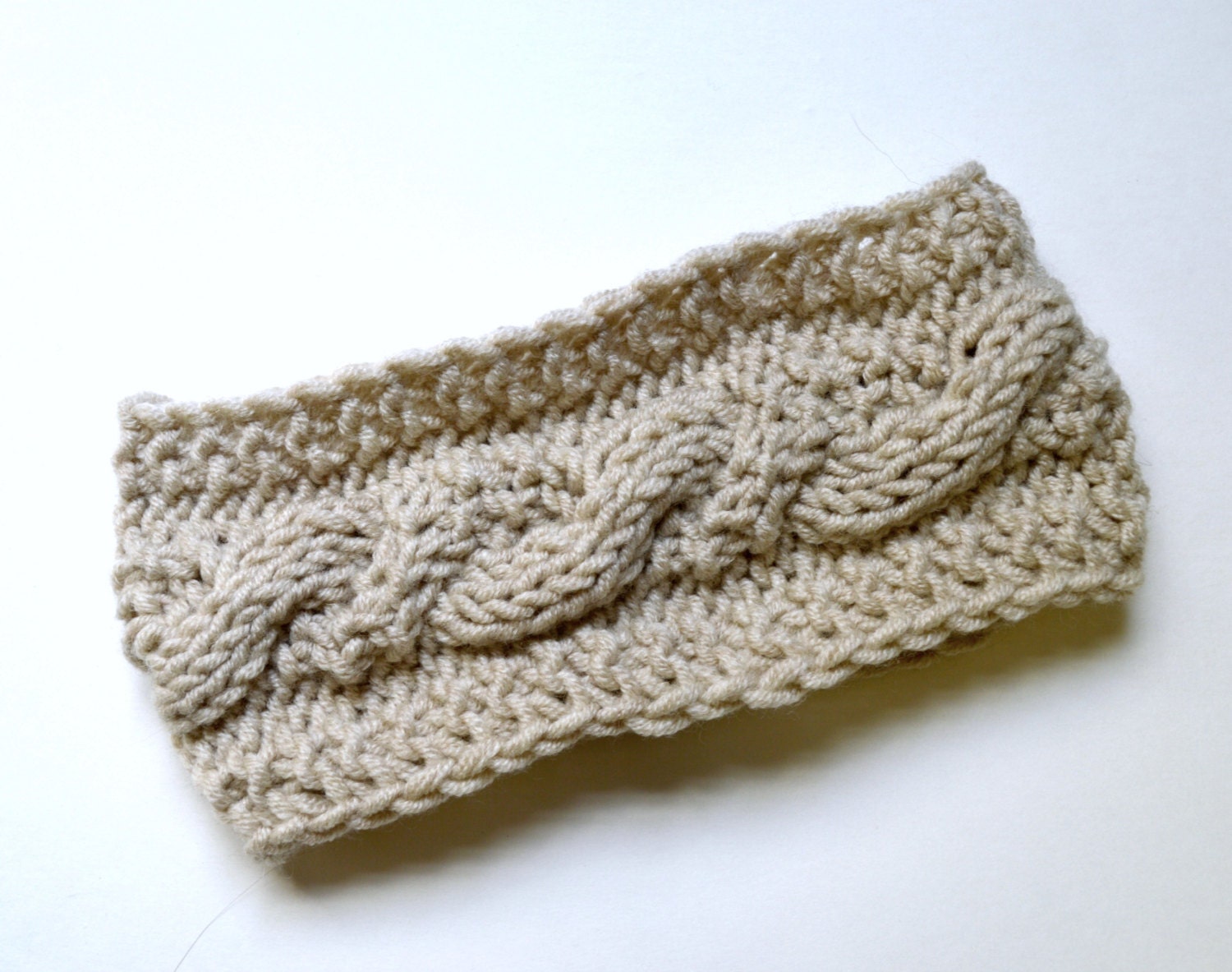 Ebby Headwrap Knitting Pattern: Cable Knit Earwarmer (PDF Pattern)