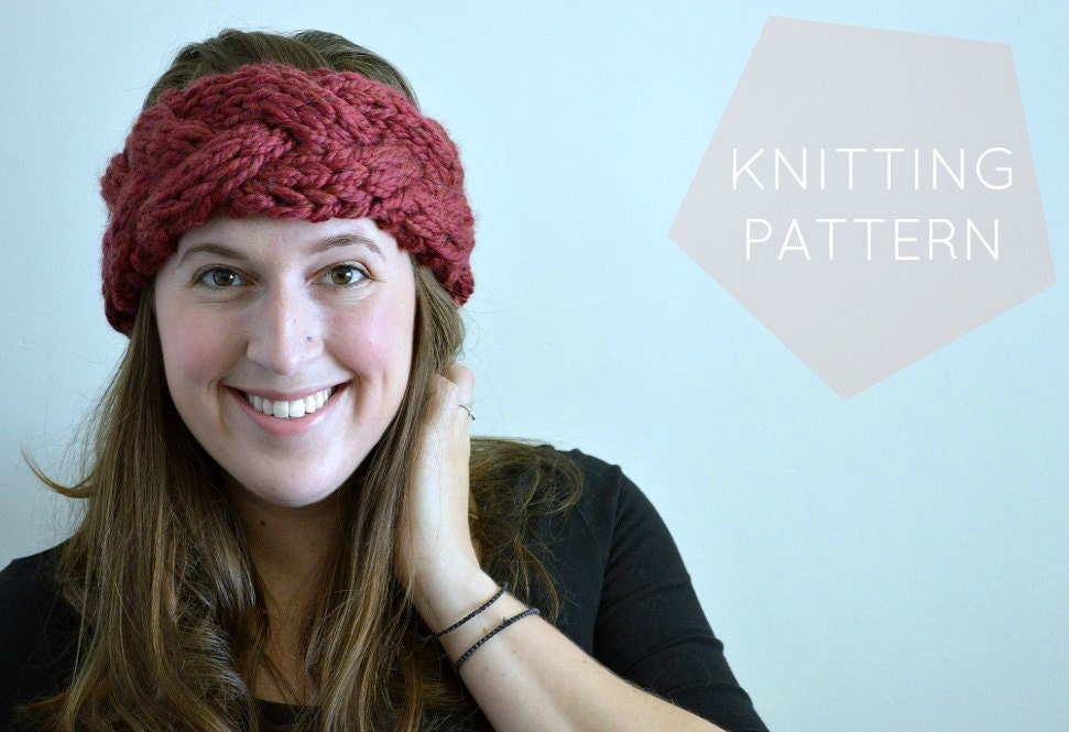 Lanark Headwrap Knitting Pattern: Beginner Cable Knit (PDF Pattern)