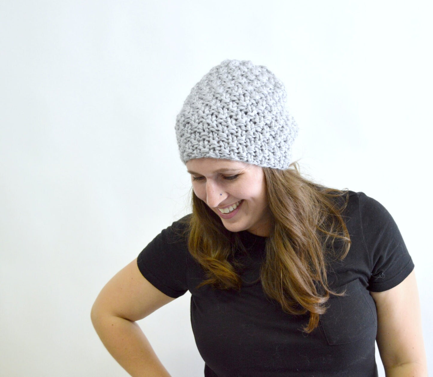 Yale Unisex Slouch Hat Knitting Pattern (PDF Download)