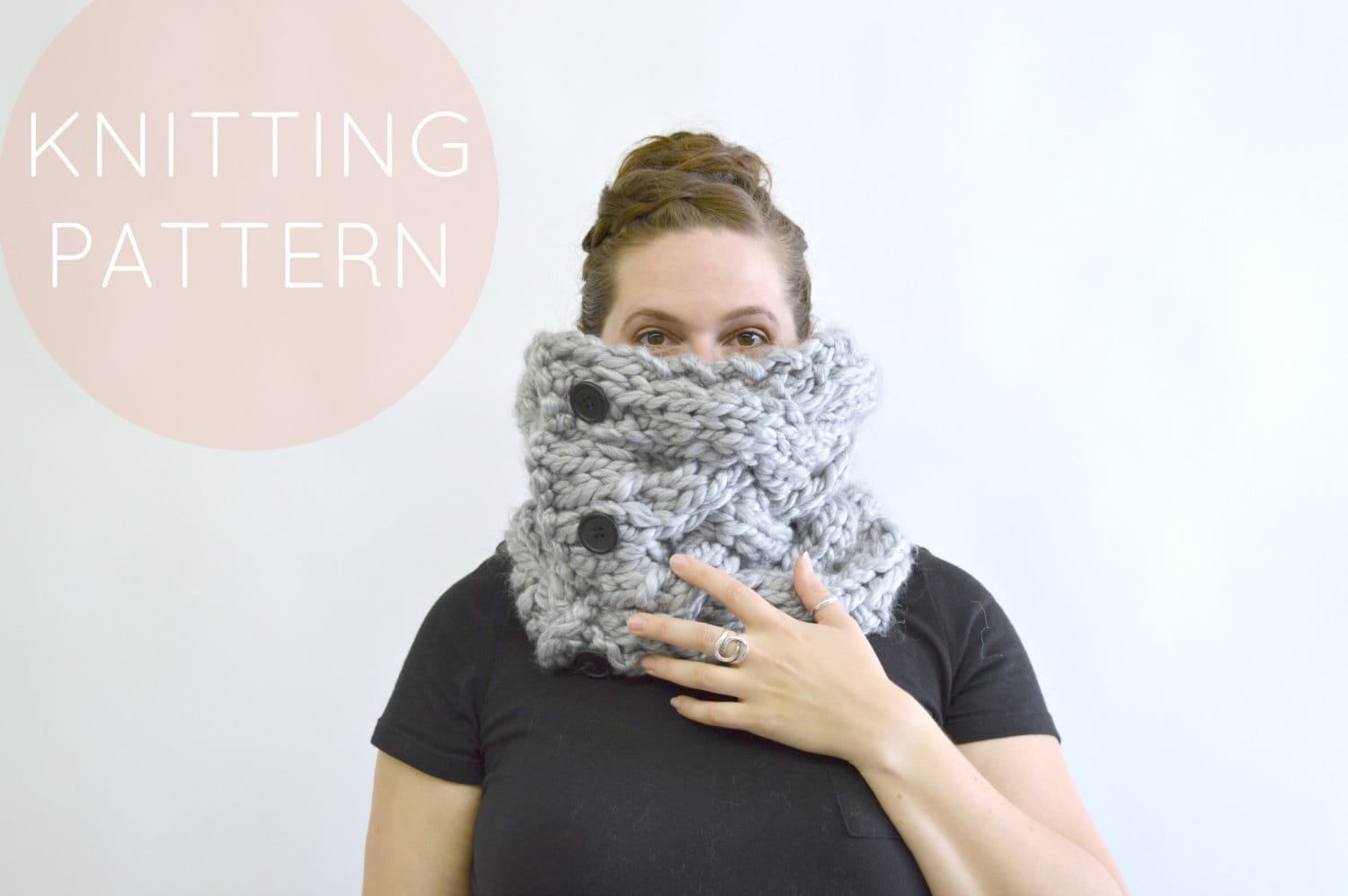 Plaited Cable Knit Cowl Pattern: Women's Scarf (PDF Pattern)