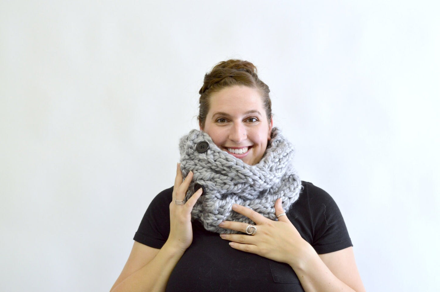 Plaited Cable Knit Cowl Pattern: Women's Scarf (PDF Pattern)