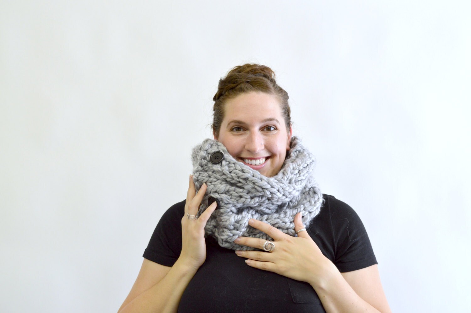 Plaited Cable Knit Cowl Pattern: Women's Scarf (PDF Pattern)