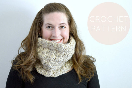 Crochet Cowl Pattern: Beginner Women's Scarf (PDF Pattern)