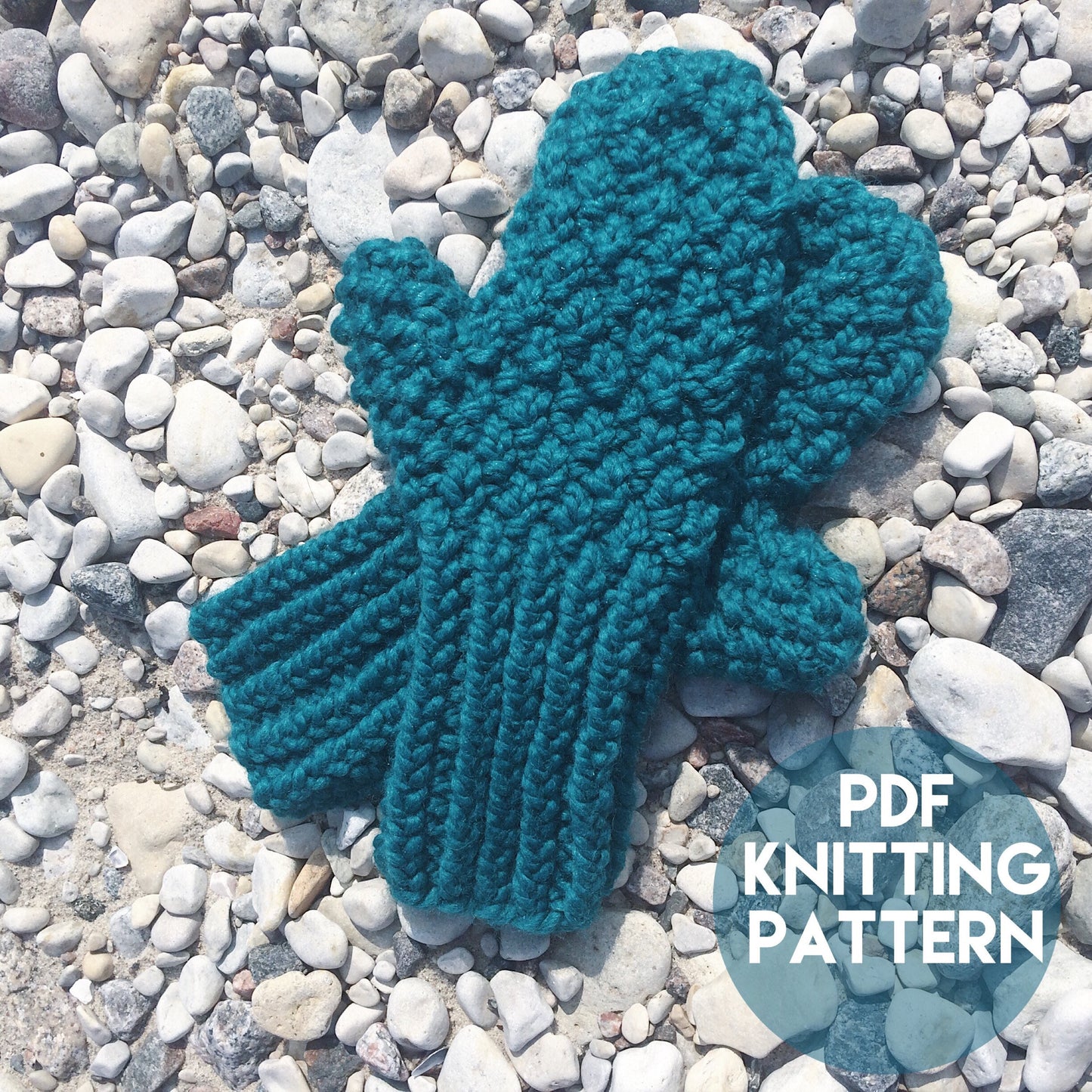 Chunky Knit Mittens Pattern: Manitoba Moss Stitch (PDF Pattern)