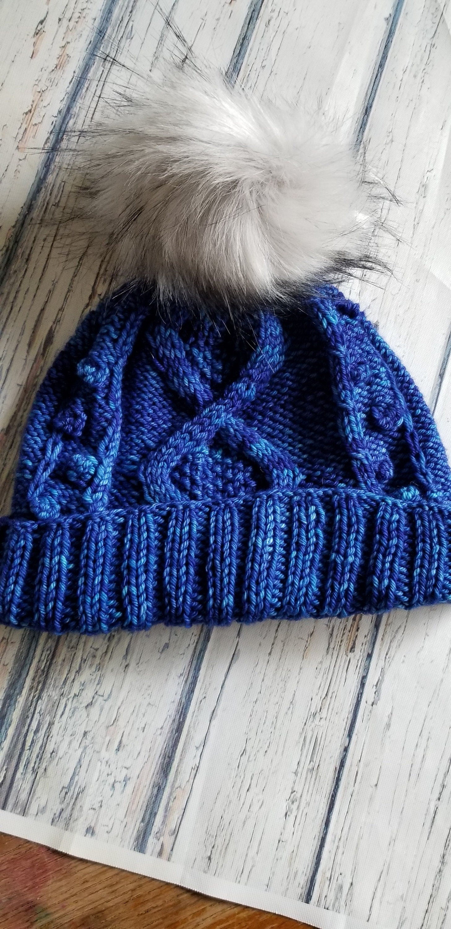 Dufrost Beanie Knitting Pattern: Cabled Hat (PDF Pattern)