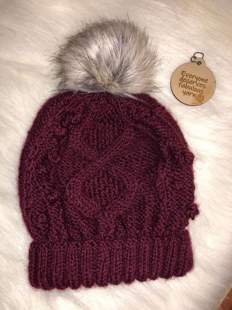 Dufrost Beanie Knitting Pattern: Cabled Hat (PDF Pattern)