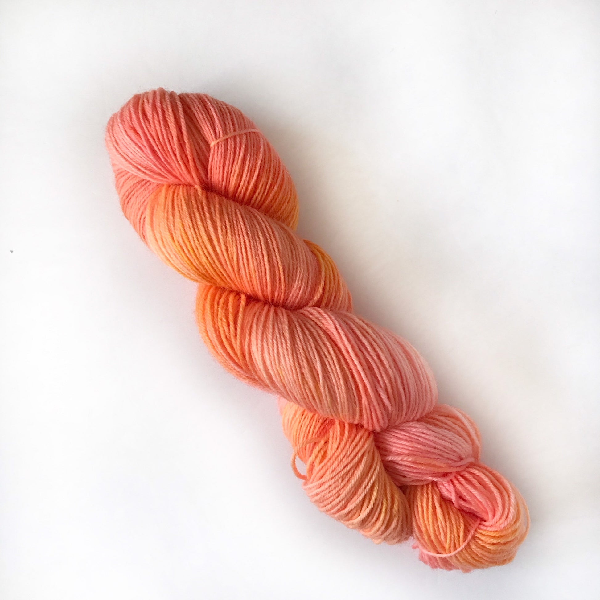 Hand Dyed Yarn "CITRUS TWIST" Brights SW Merino Wool Fingering Sock Knitting Yarn, 100g