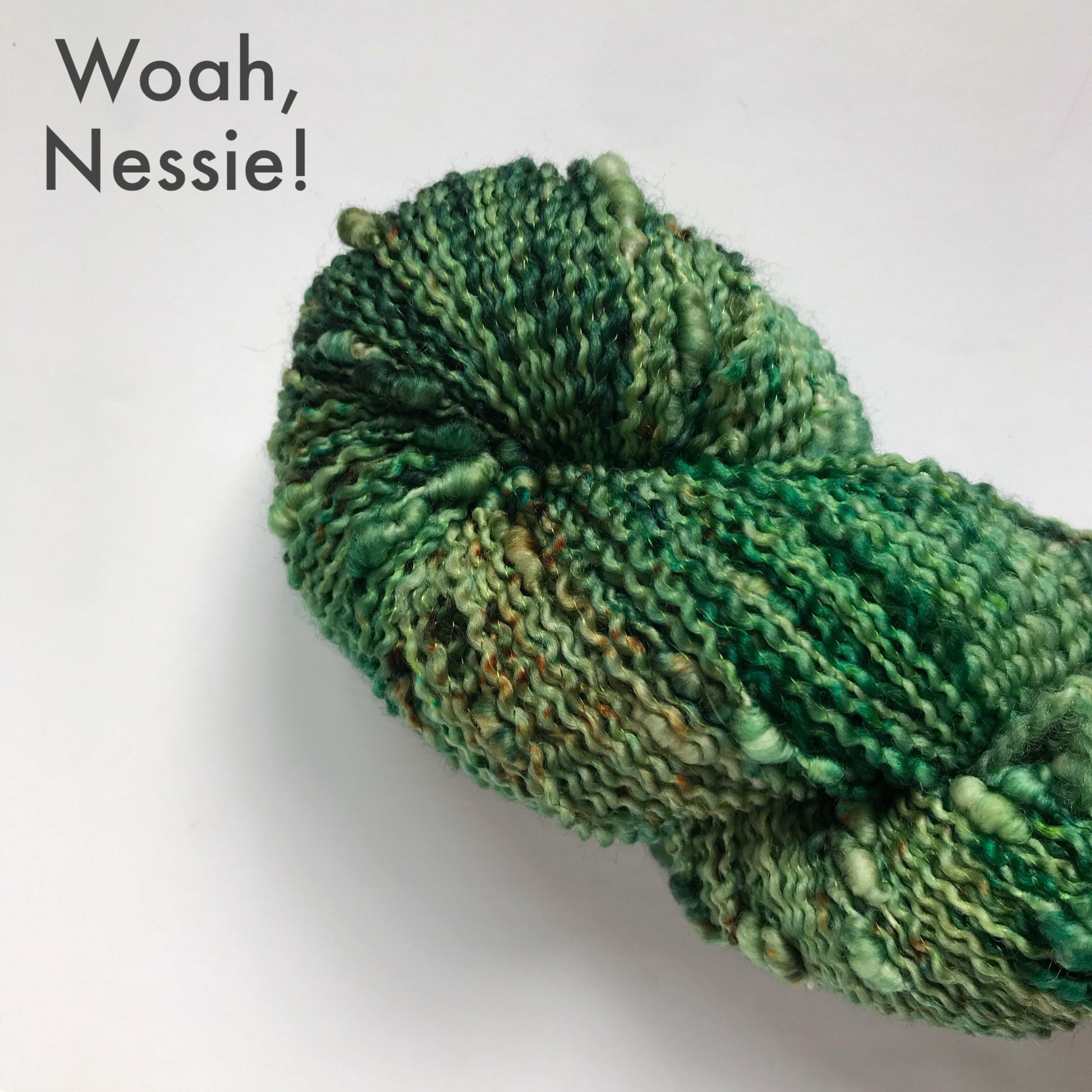 Hand Dyed Yarn Slub Textured Fingering Weight, Mini Skein, SW Merino Wool and Nylon
