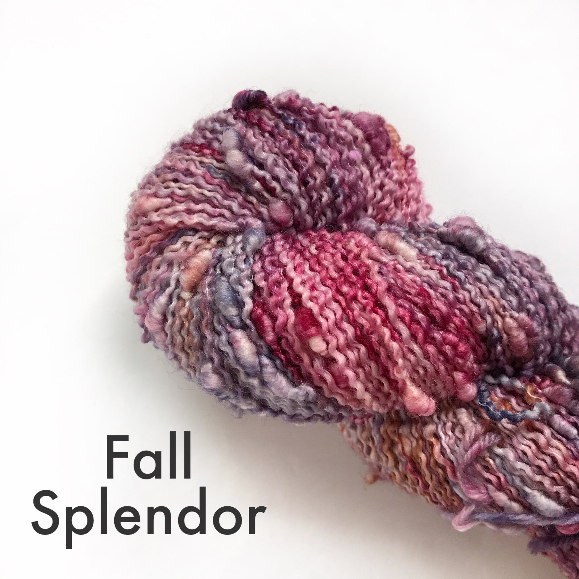 Hand Dyed Yarn Slub Textured Fingering Weight, Mini Skein, SW Merino Wool and Nylon