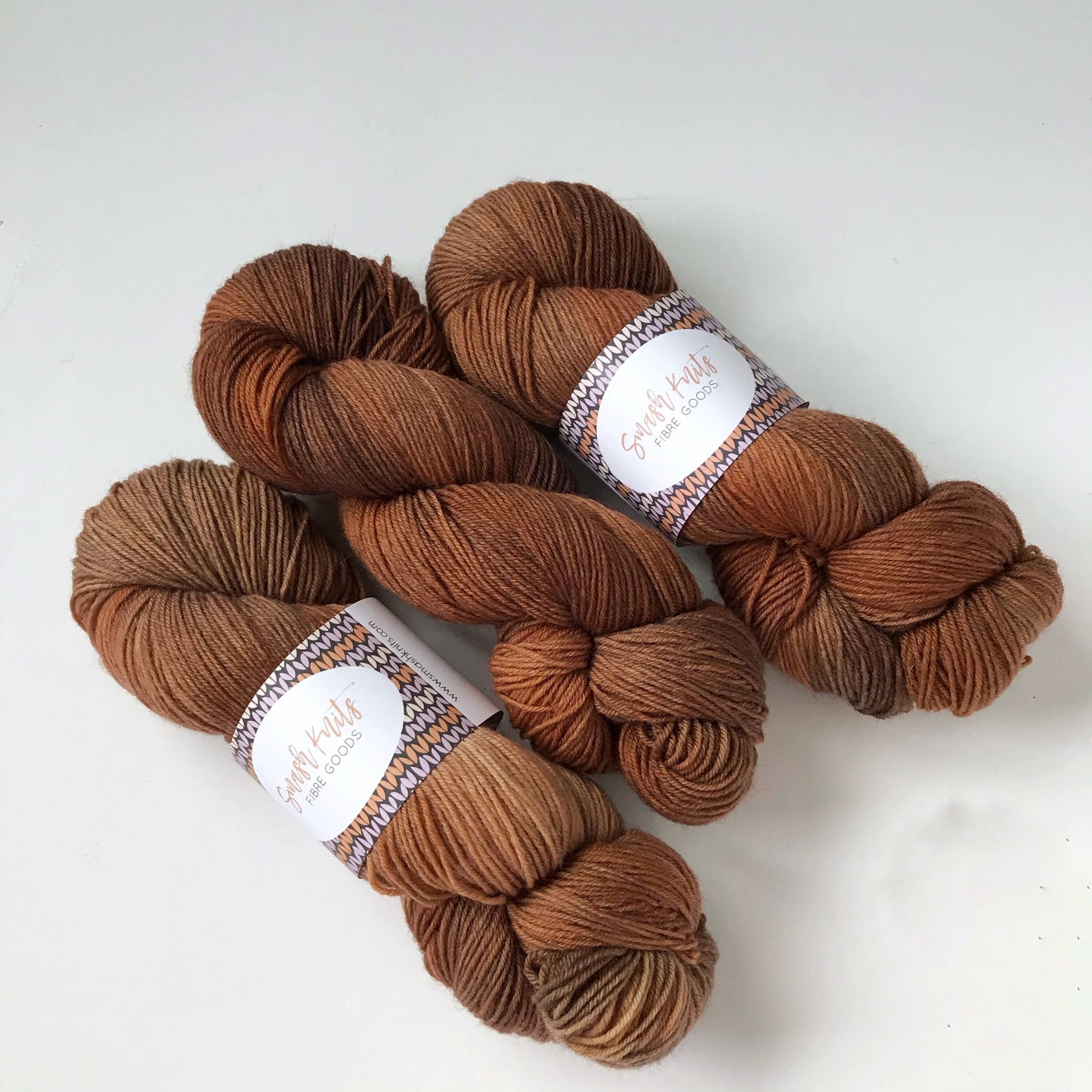 Hand Dyed Yarn “PENNY for your THOUGHTS” Copper SW Merino Fingering, 100g 437 yards