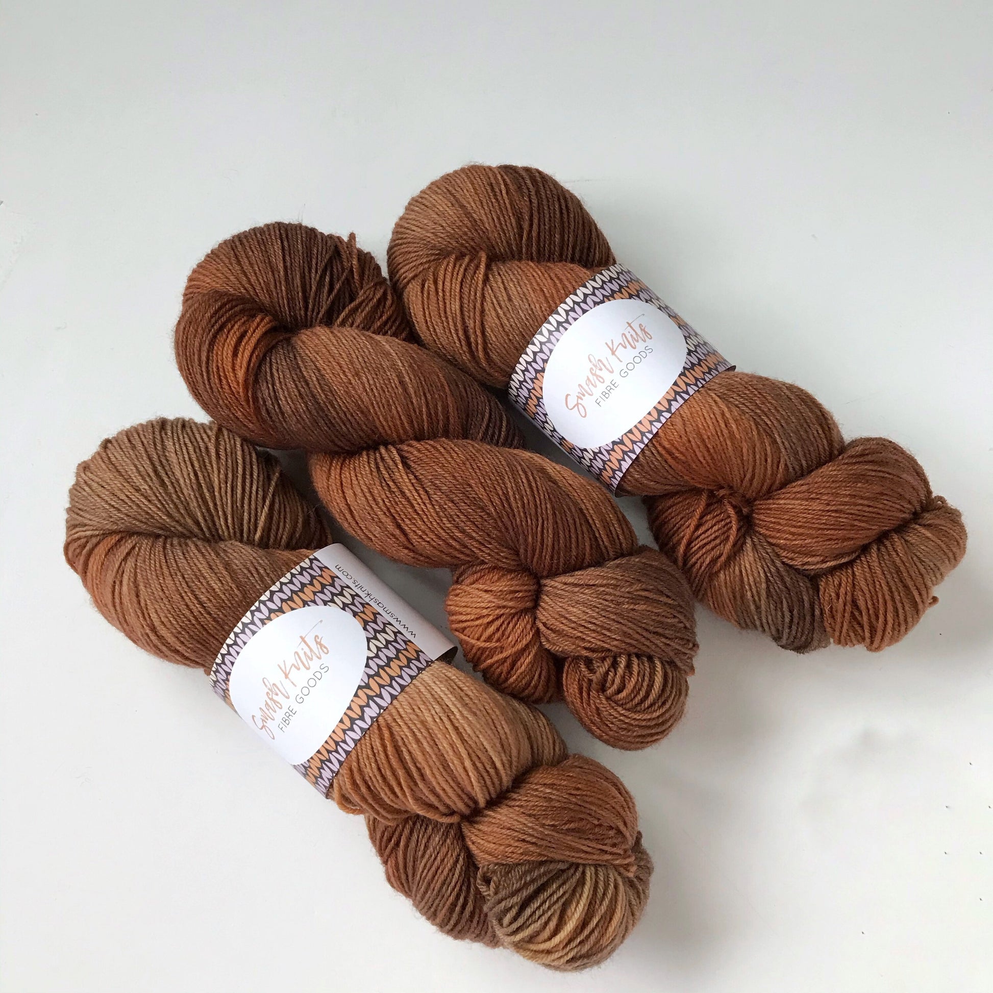 Hand Dyed Yarn “PENNY for your THOUGHTS” Copper SW Merino Fingering, 100g 437 yards