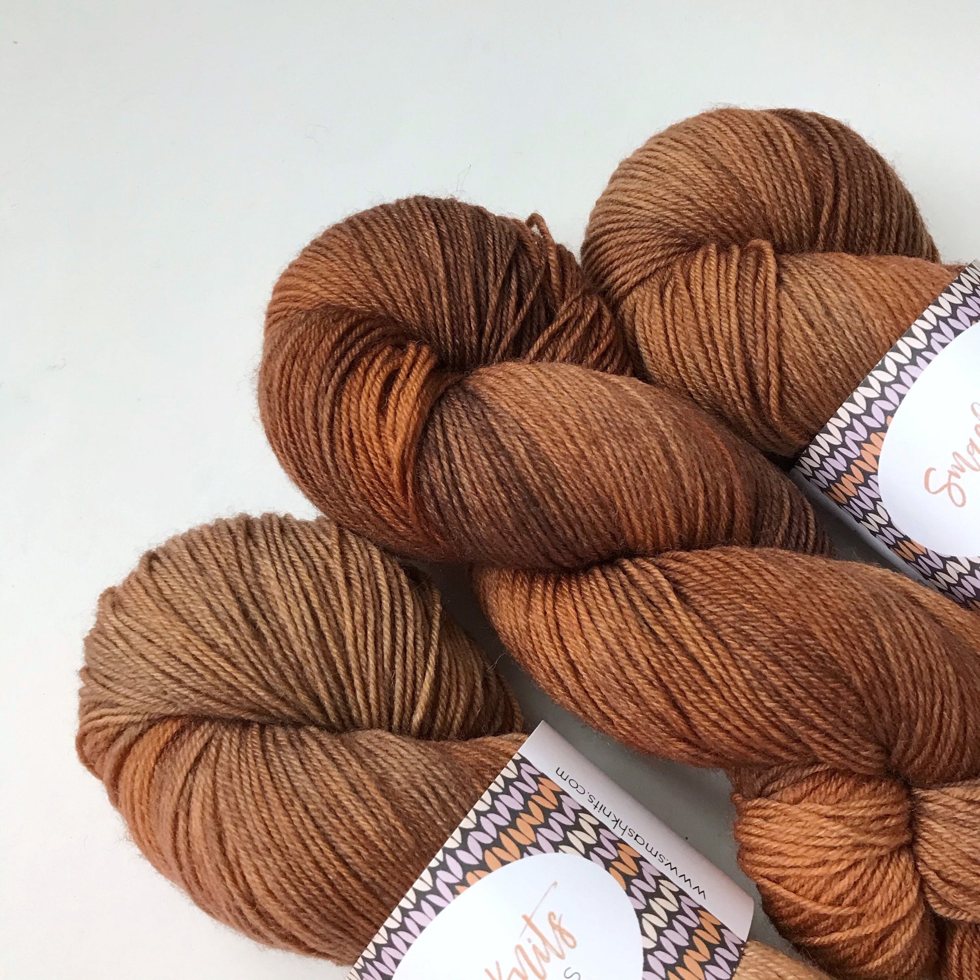 Hand Dyed Yarn “PENNY for your THOUGHTS” Copper SW Merino Fingering, 100g 437 yards
