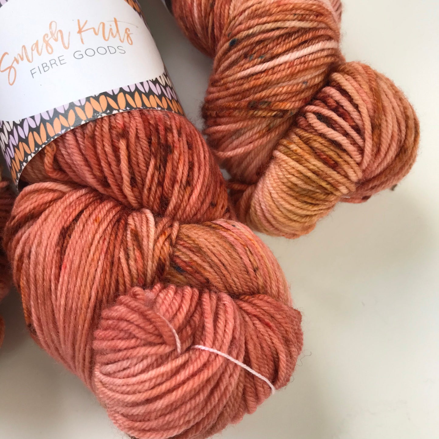Hand Dyed Merino Sock Yarn: Copper Brown Rust, 437 yds