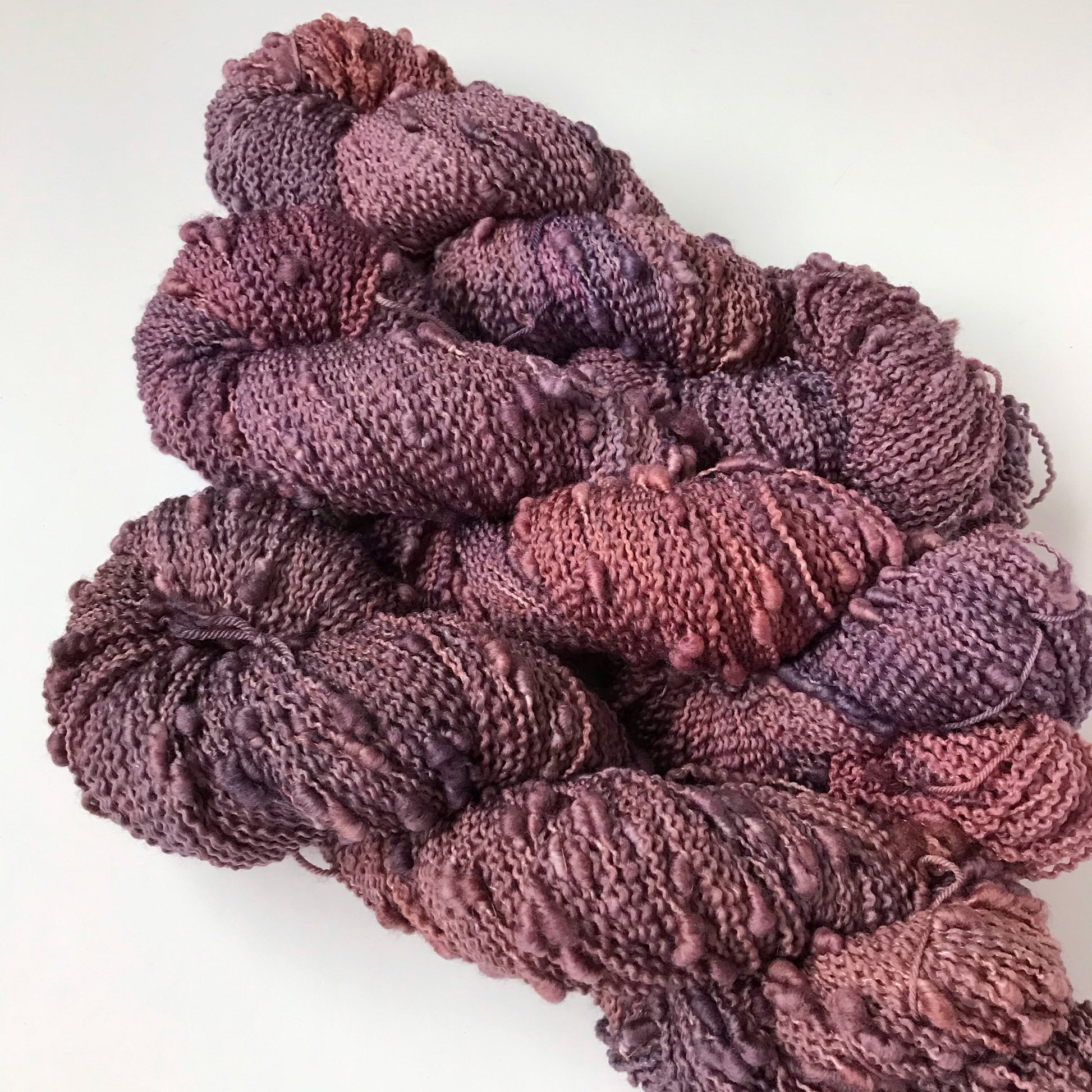 Hand dyed yarn “VELVET SETTEE” textured fingering weight SW yarn, 100 grams