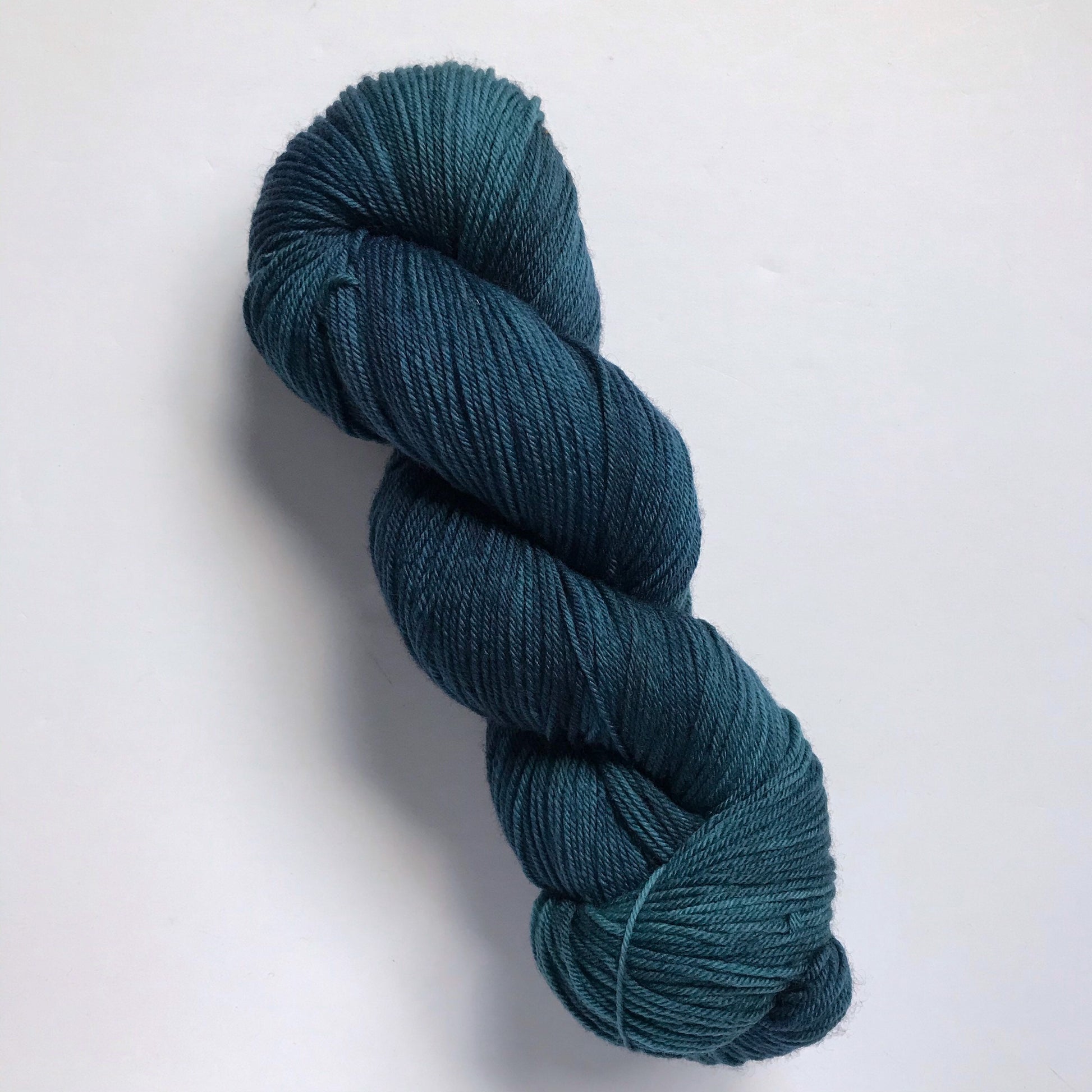 Hand-Dyed DK Yarn: Turquoise Blue Superwash Merino Wool, 100g