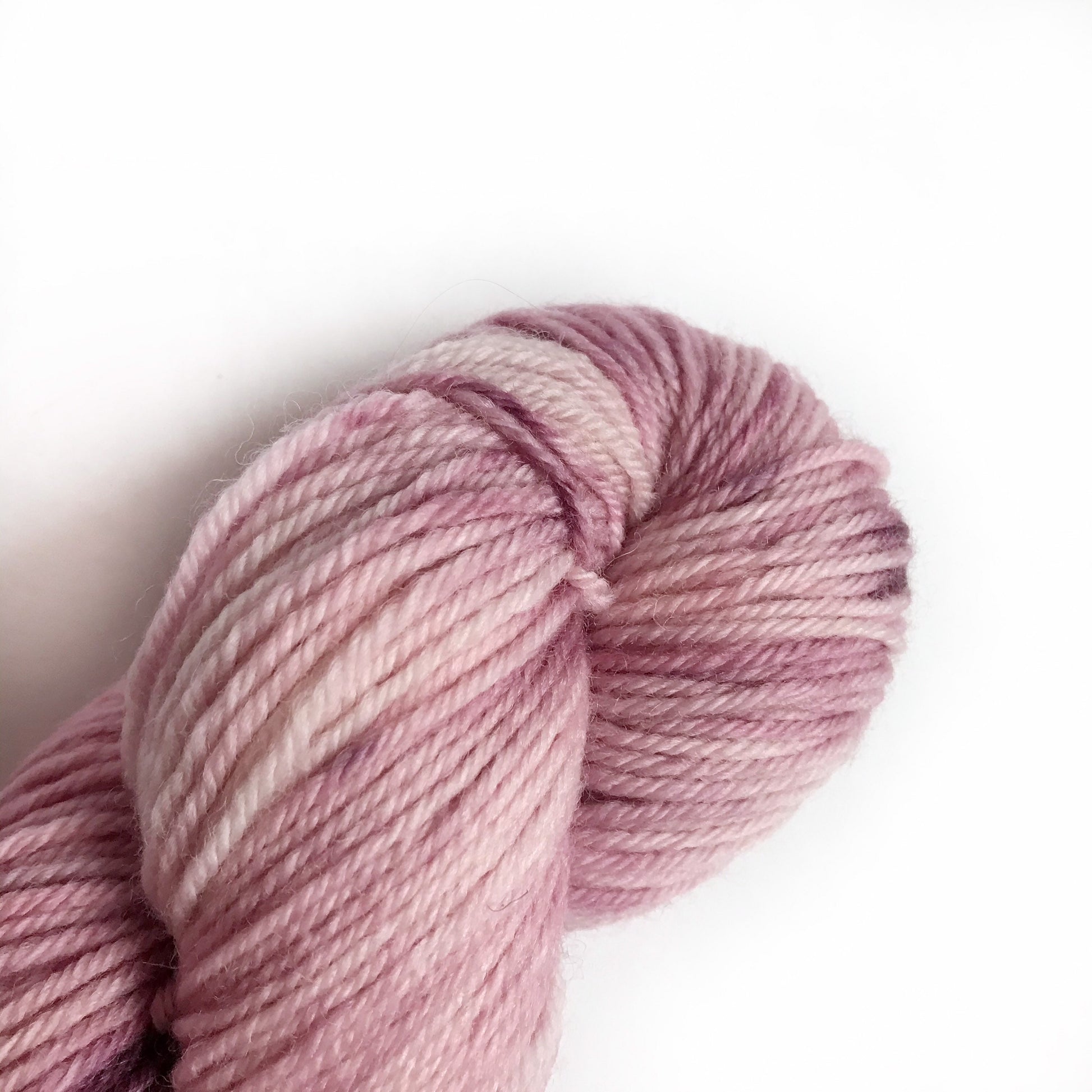 Hand Dyed Yarn "TEA for TWO" Pink Superwash Merino Wool Fingering Weight, 100g