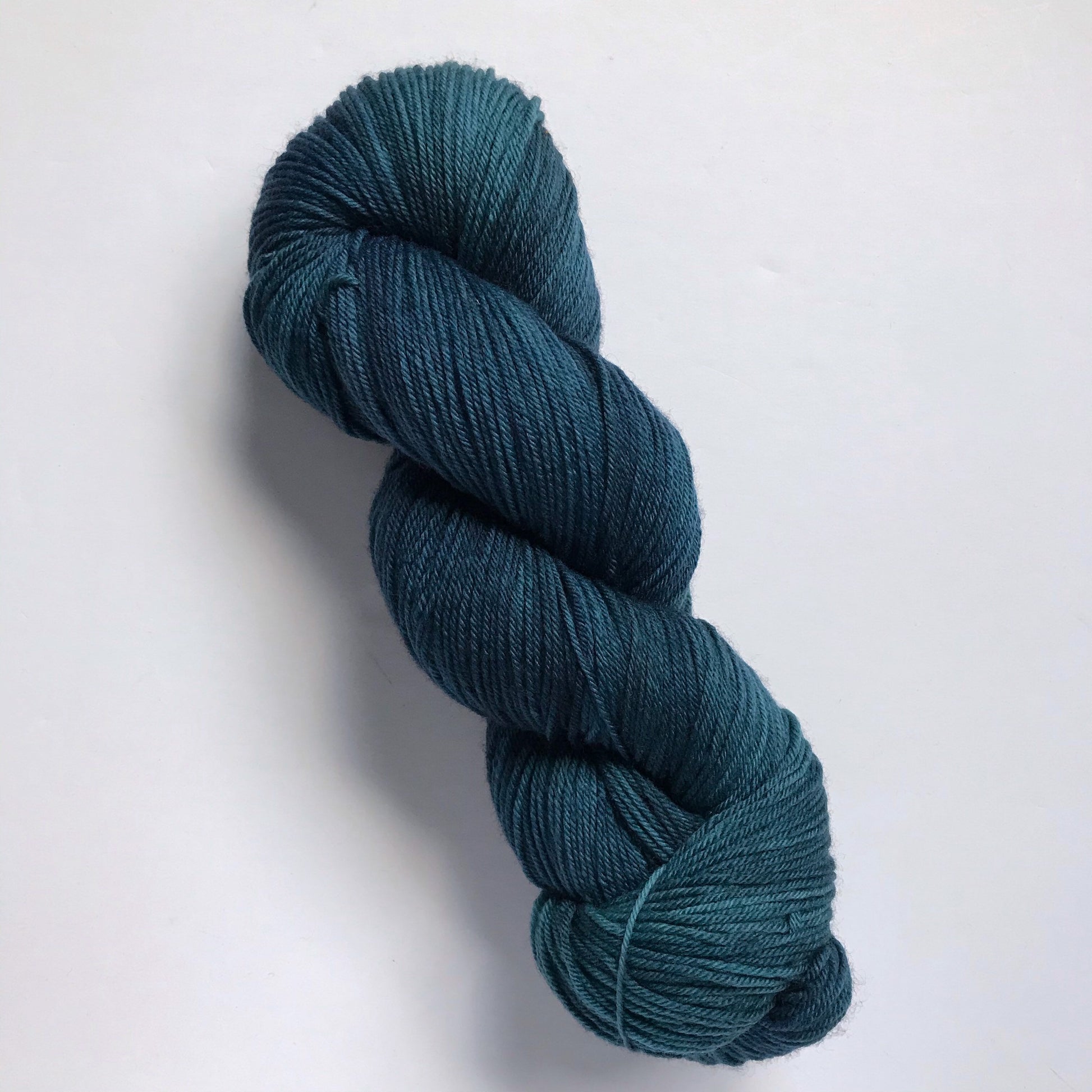Hand Dyed Superwash Merino Sock Yarn: Turquoise Blue Tonal, 437 yds