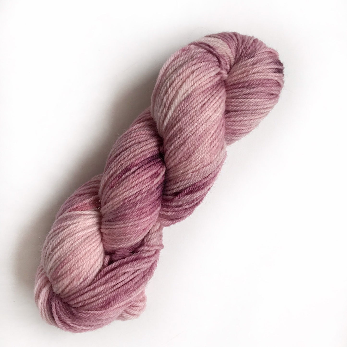 Hand Dyed Yarn "TEA for TWO" Pink Superwash Merino Wool Fingering Weight, 100g
