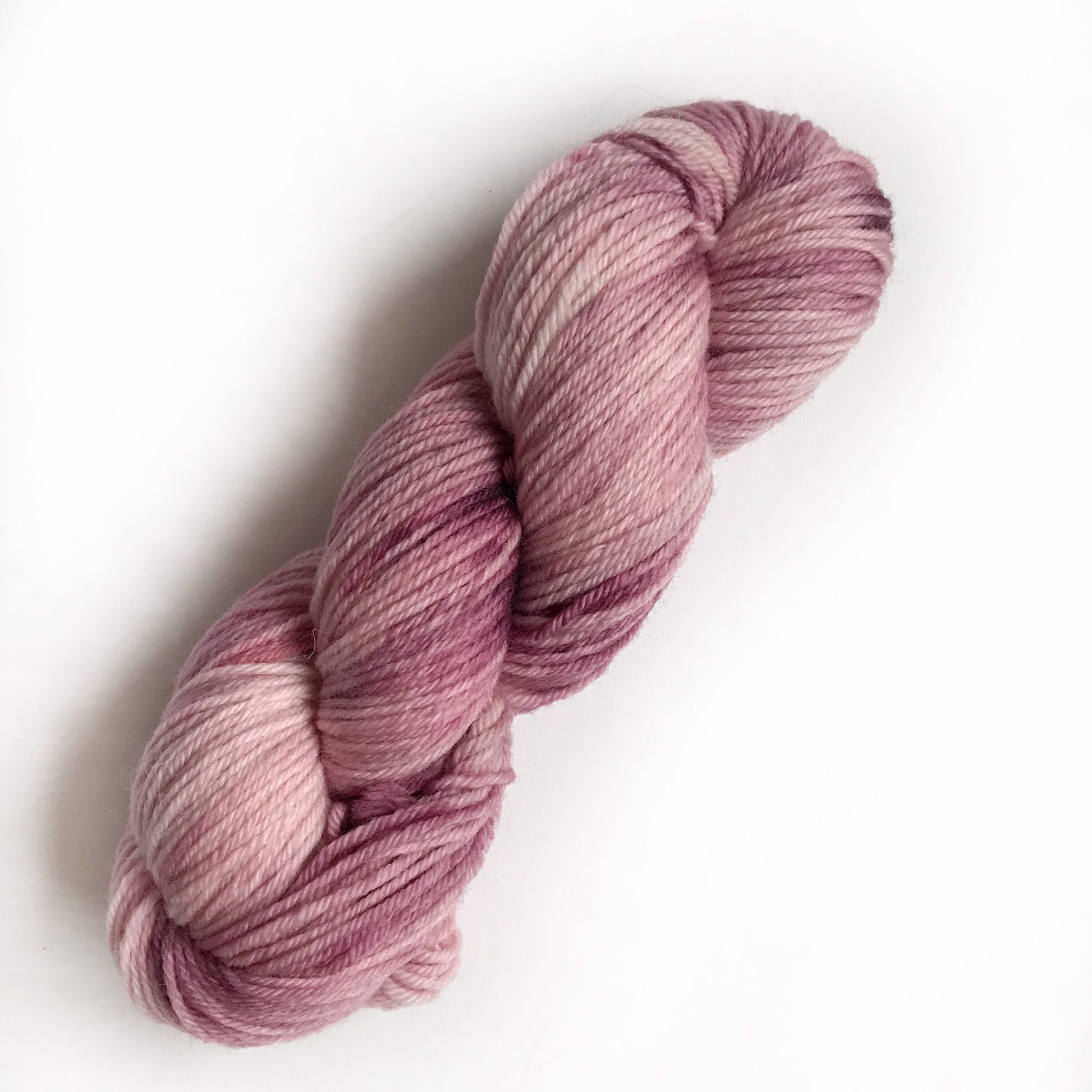Hand Dyed Yarn "TEA for TWO" Pink Superwash Merino Wool Fingering Weight, 100g