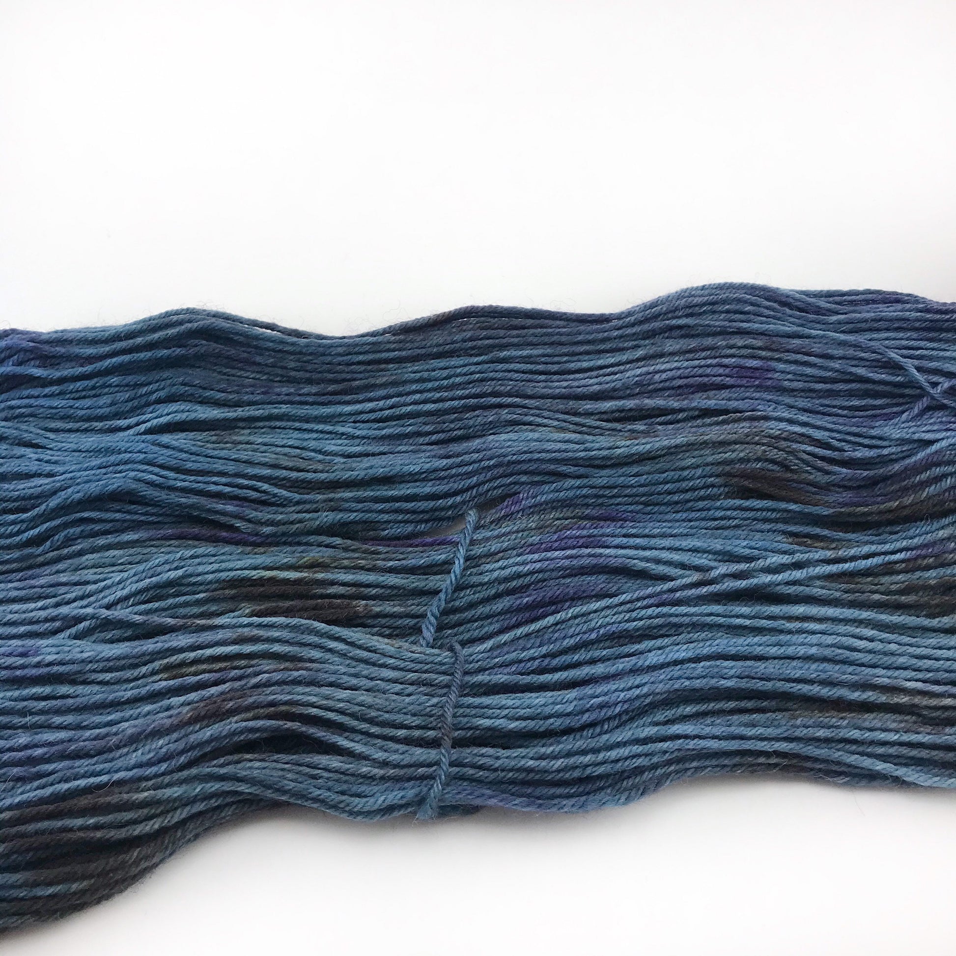 Handdyed Superwash Merino DK Yarn: "SLEEPY HOLLOW" Teal Purple Brown, 100g