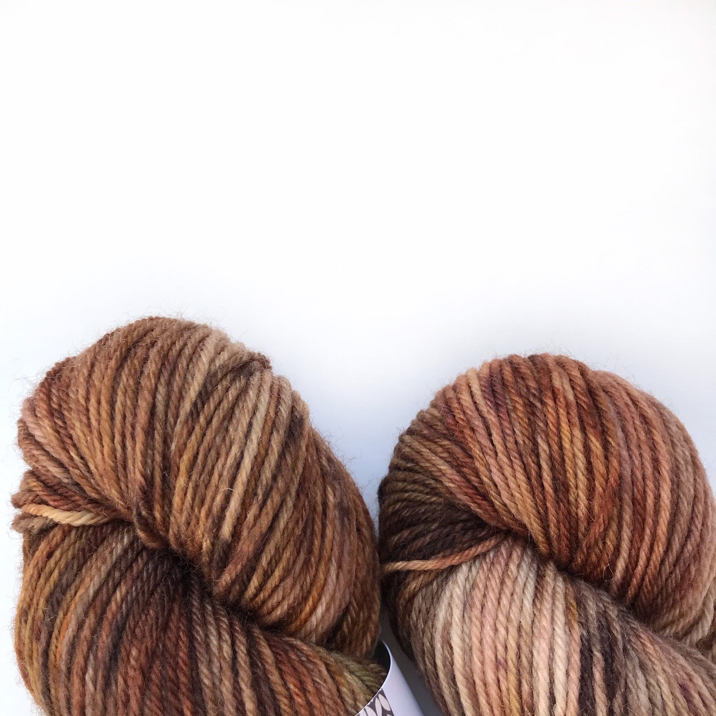 Hand-Dyed Superwash Merino Yarn, "Eye of the Tiger" Brown Tan Beige