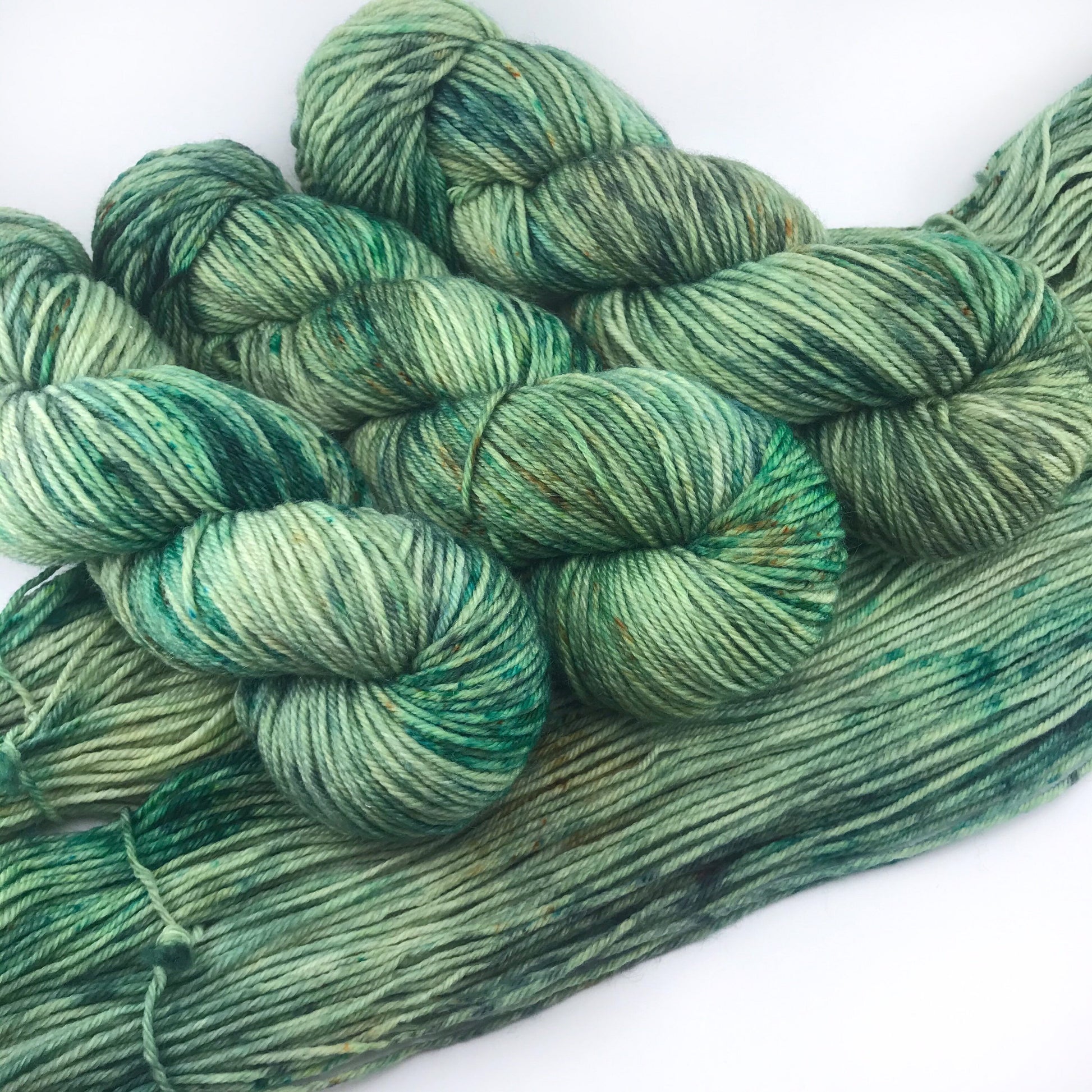 Hand-Dyed Superwash Merino DK Yarn: "WOAH, NESSIE!" Green Emerald Olive