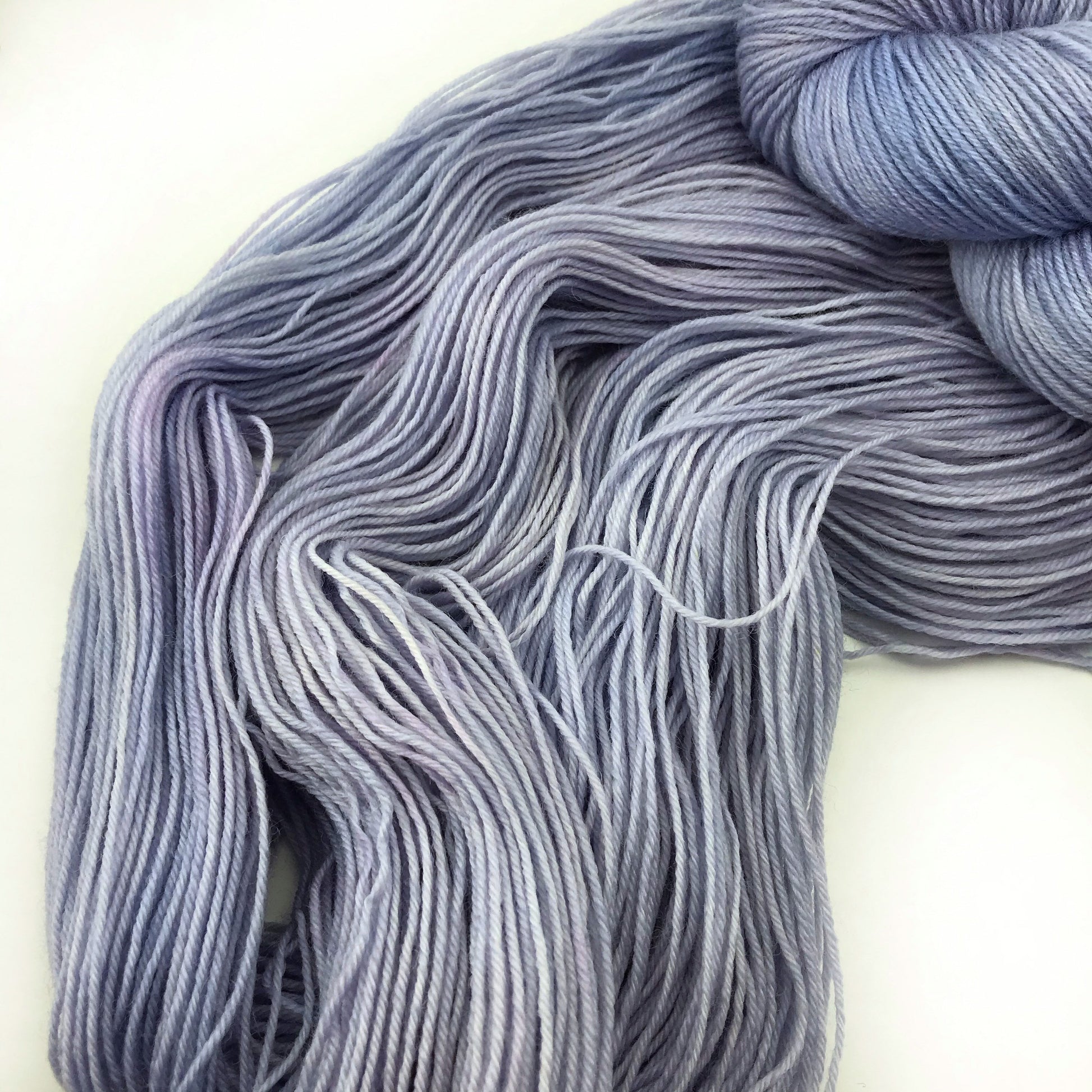 Hand Dyed Yarn: "Violets Are Blue" Purple Merino Wool, 437 yds
