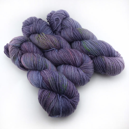 Canadian Hand Dyed Yarn “NORTHERN TOWN” Purple Blue Red Lime Variegated Speckled Superwash Merino Knitting Yarn DK Weight 100g Ready To Ship