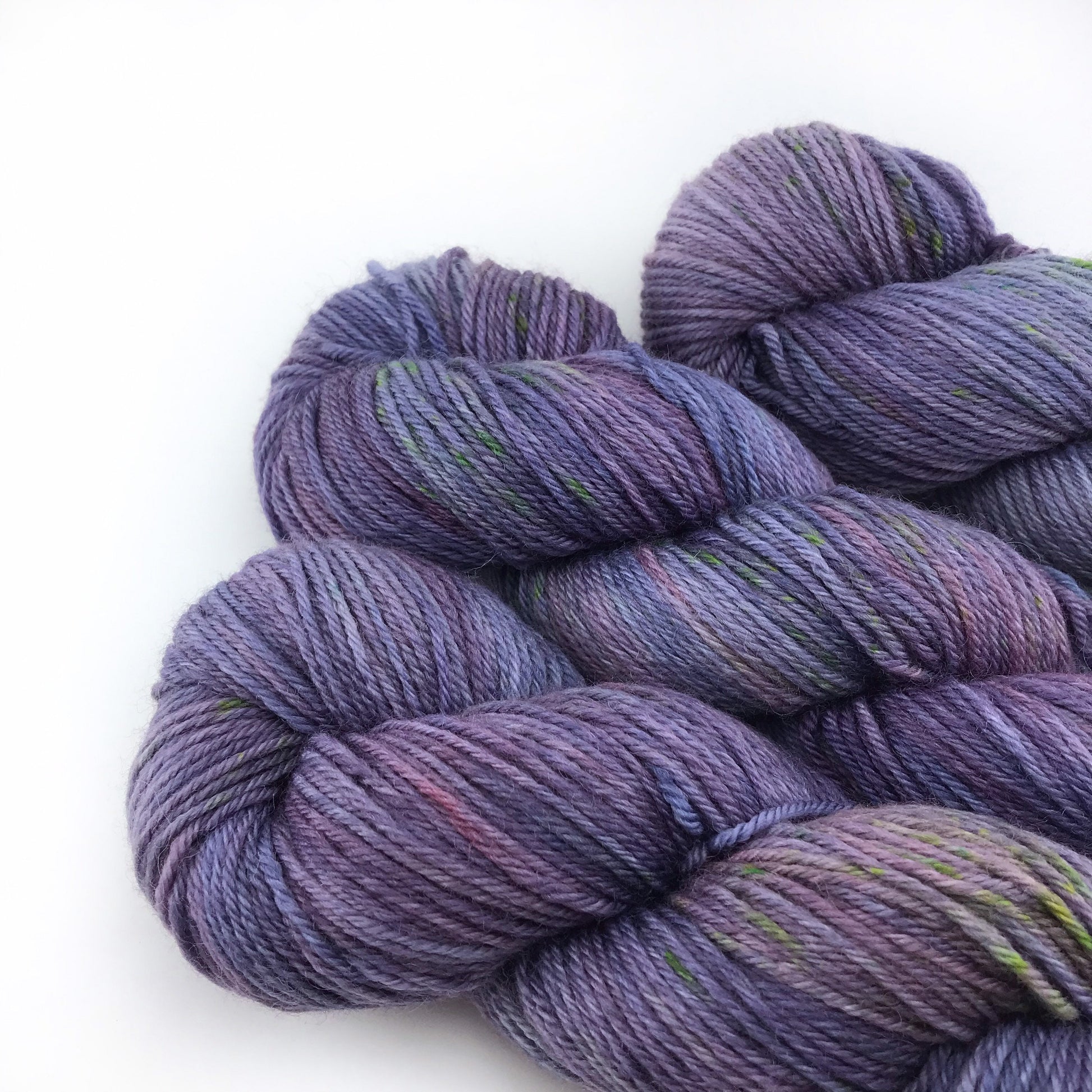 Canadian Hand Dyed Yarn “NORTHERN TOWN” Purple Blue Red Lime Variegated Speckled Superwash Merino Knitting Yarn DK Weight 100g Ready To Ship