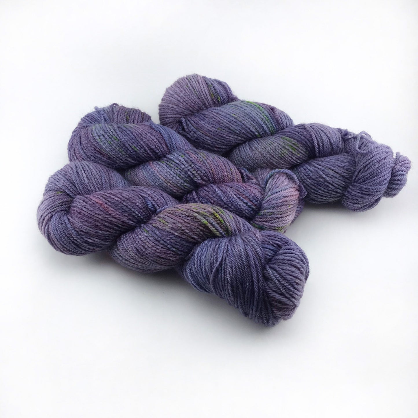 Canadian Hand Dyed Yarn “NORTHERN TOWN” Purple Blue Red Lime Variegated Speckled Superwash Merino Knitting Yarn DK Weight 100g Ready To Ship