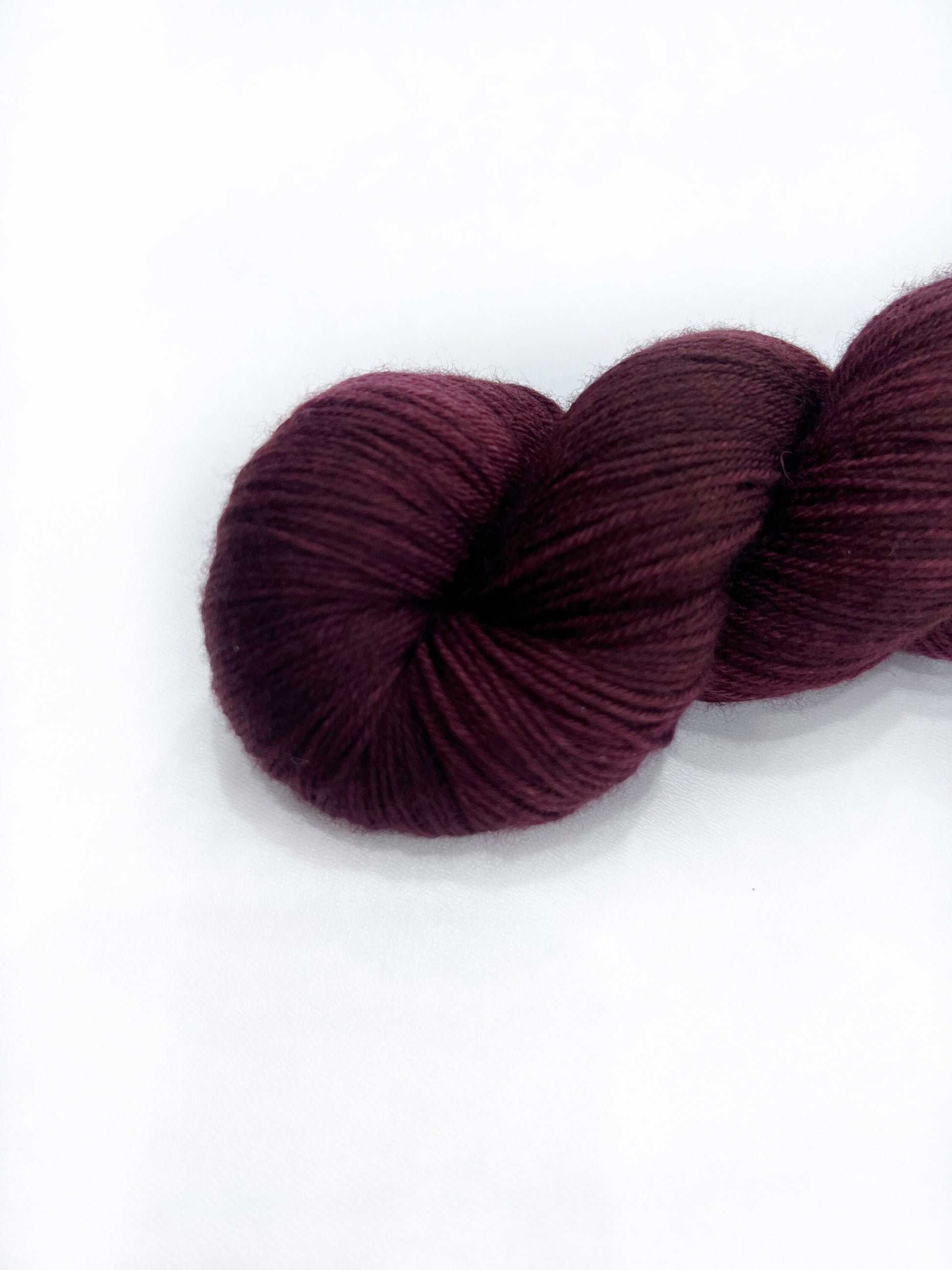 Hand Dyed SW Merino Yarn, Red Burgundy Black, "MARAUDER"
