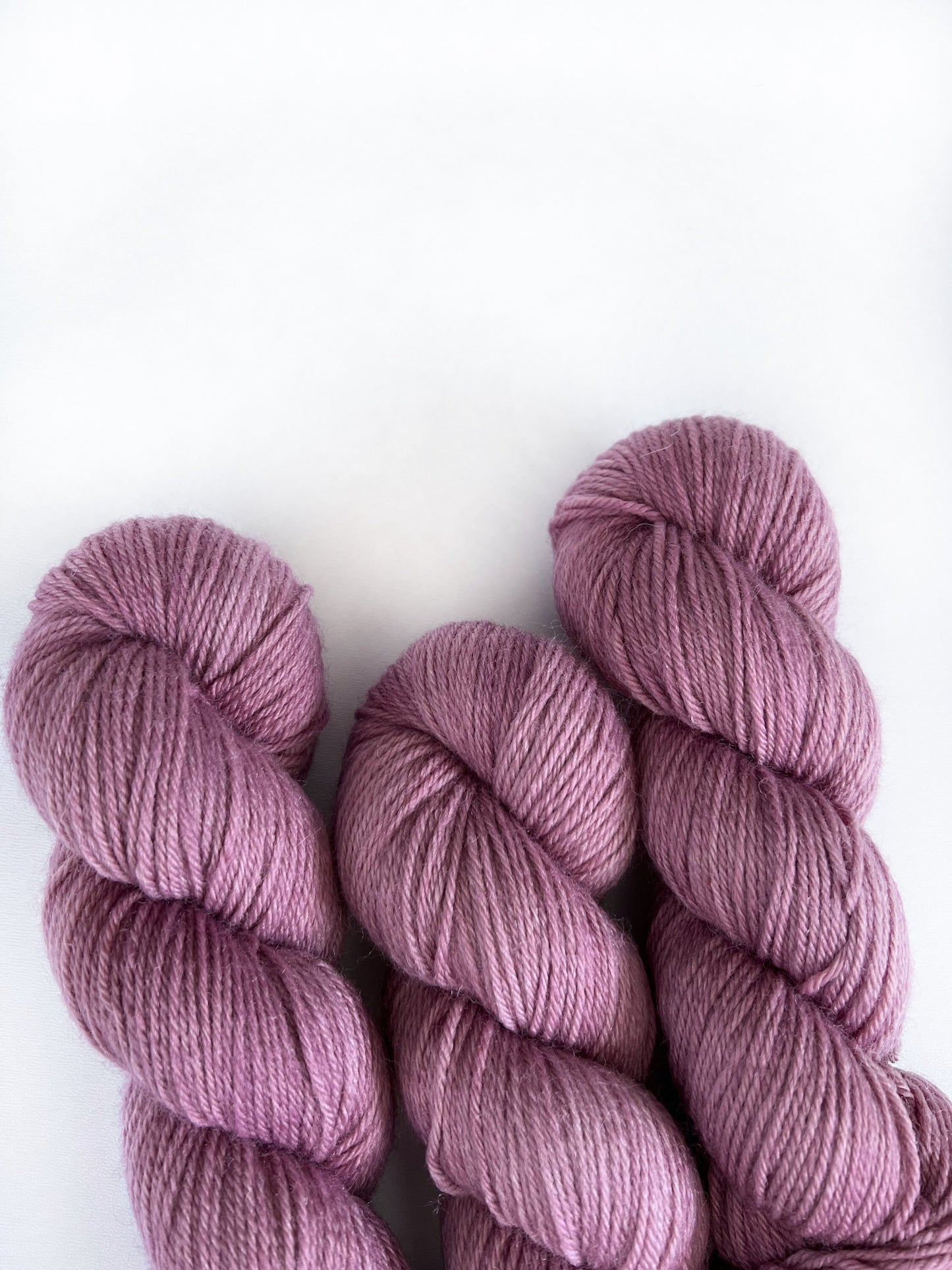 Hand Dyed Rose Quartz Yarn: Superwash Merino Wool DK Weight