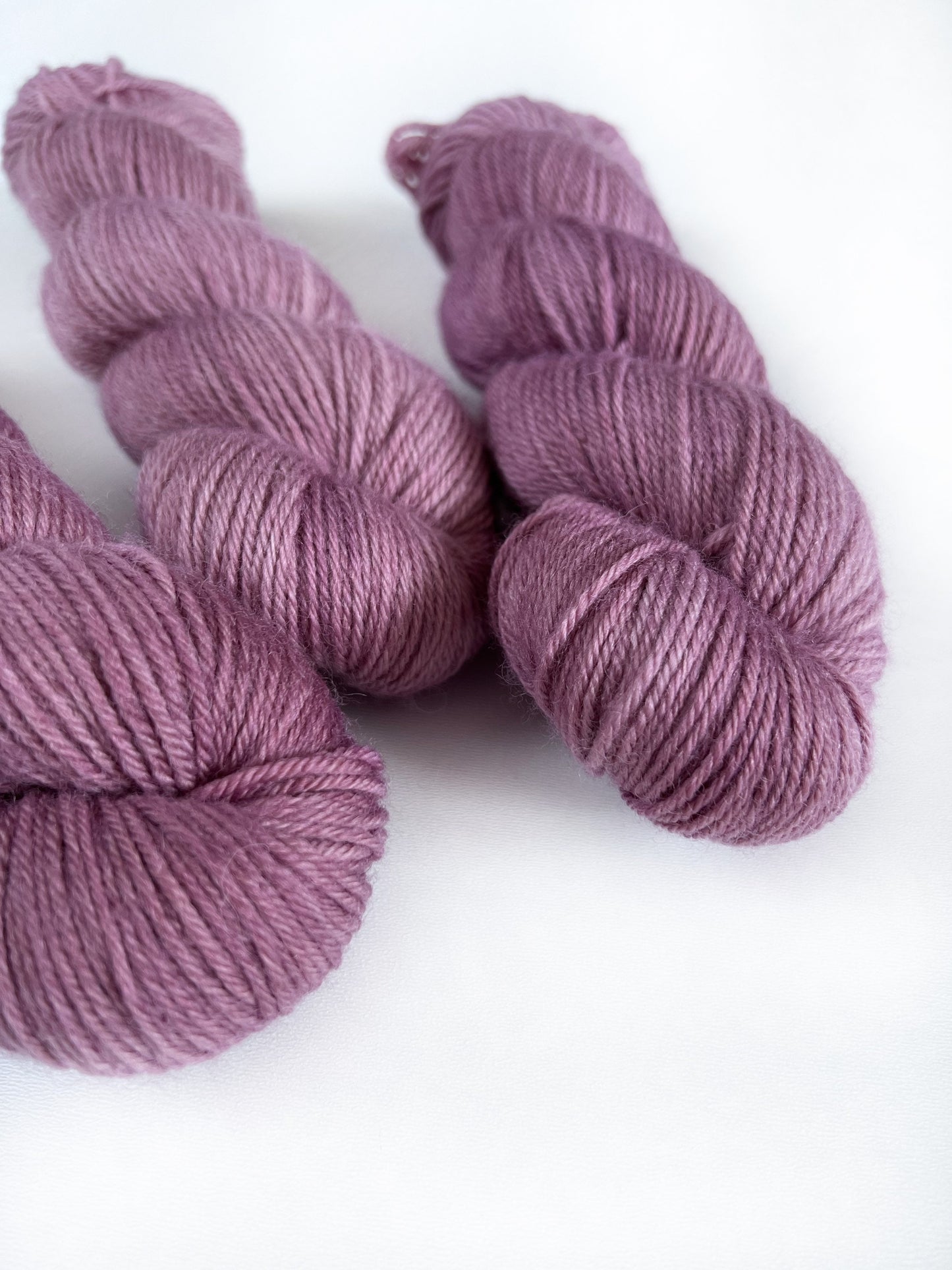 Hand Dyed Rose Quartz Yarn: Superwash Merino Wool DK Weight