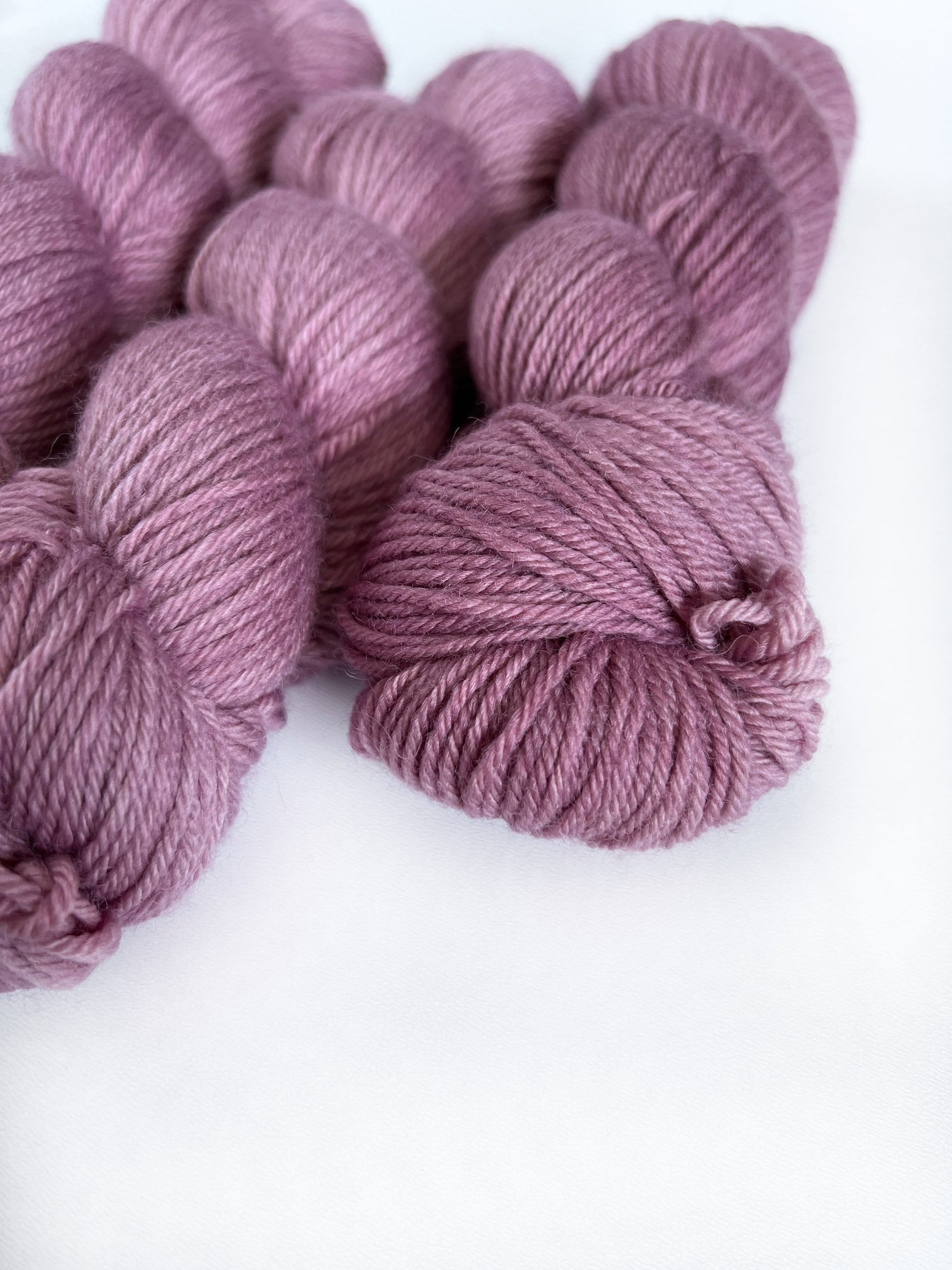 Hand Dyed Rose Quartz Yarn: Superwash Merino Wool DK Weight
