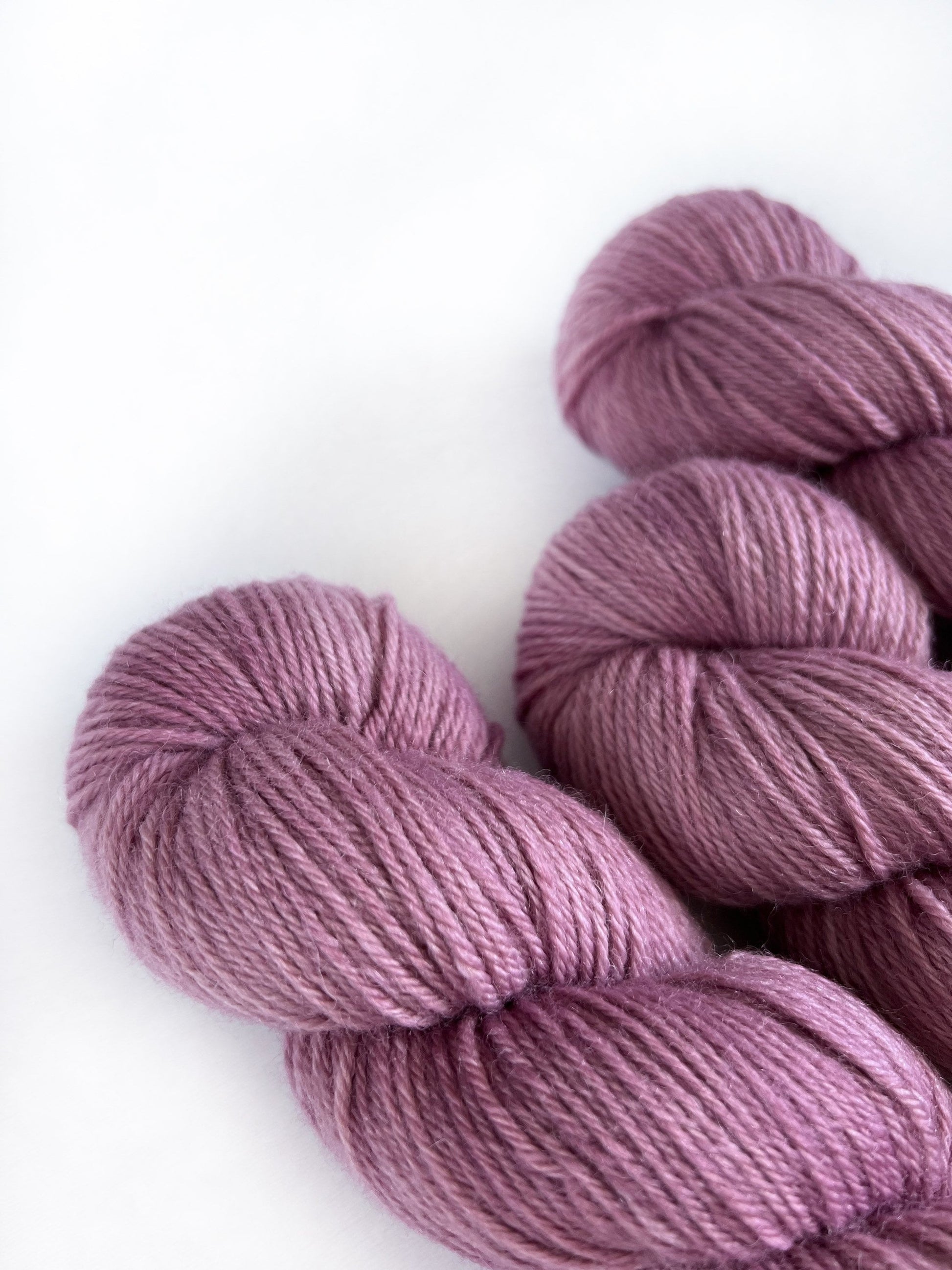 Hand Dyed Rose Quartz Yarn: Superwash Merino Wool DK Weight