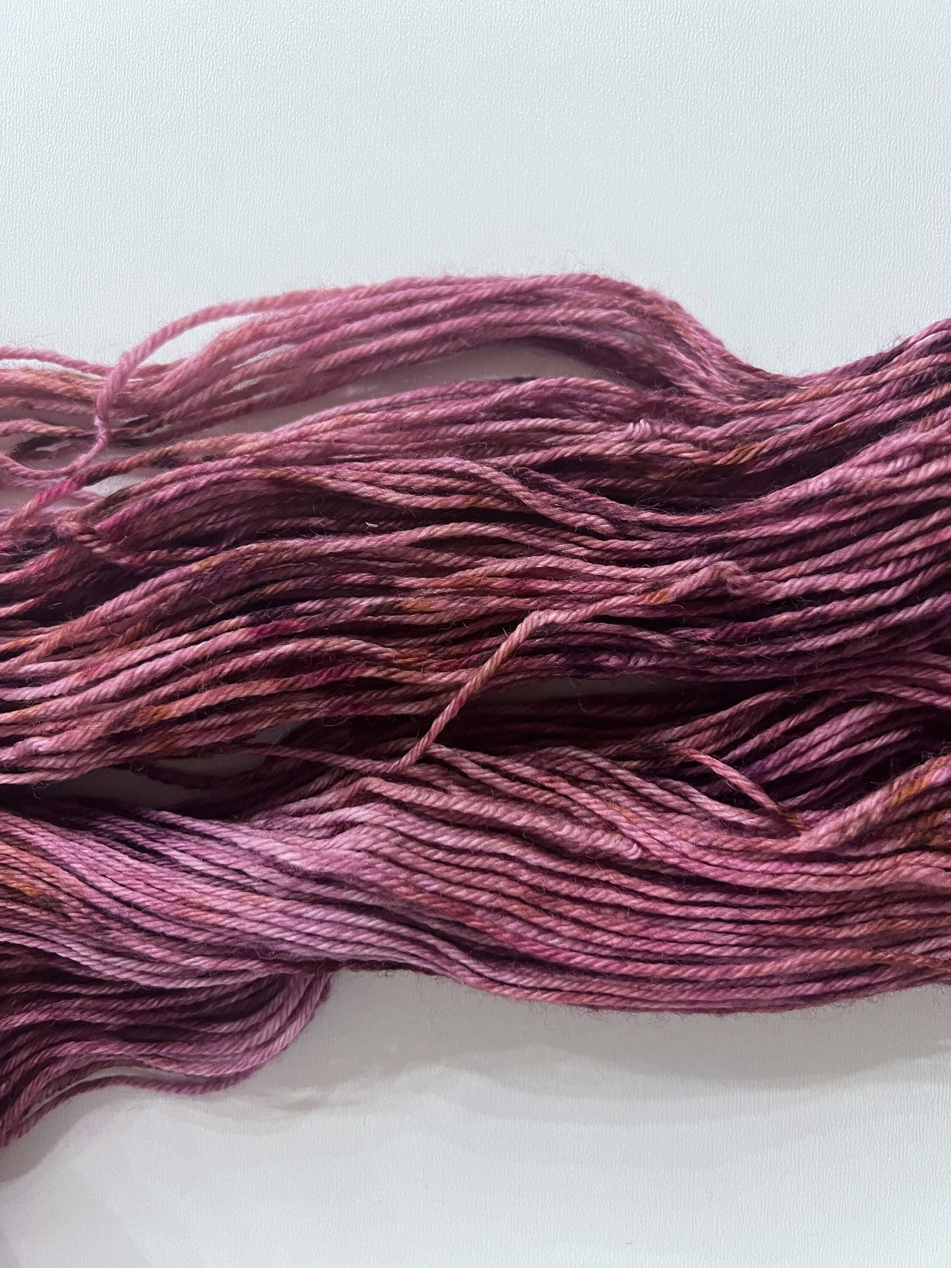 Hand Dyed DK Yarn: "Pocketful of Posies" Superwash Merino Wool, 100g