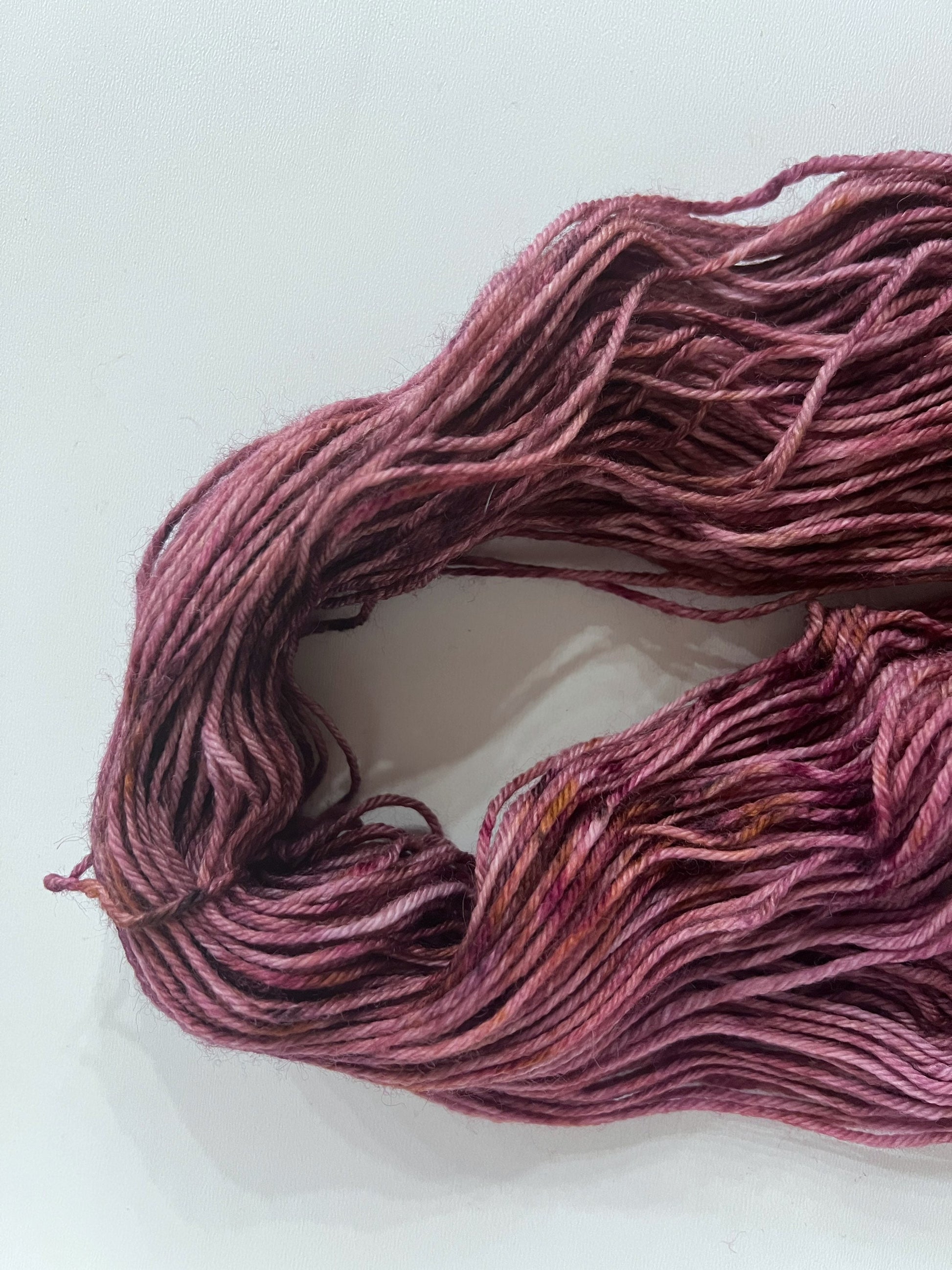 Hand Dyed DK Yarn: "Pocketful of Posies" Superwash Merino Wool, 100g