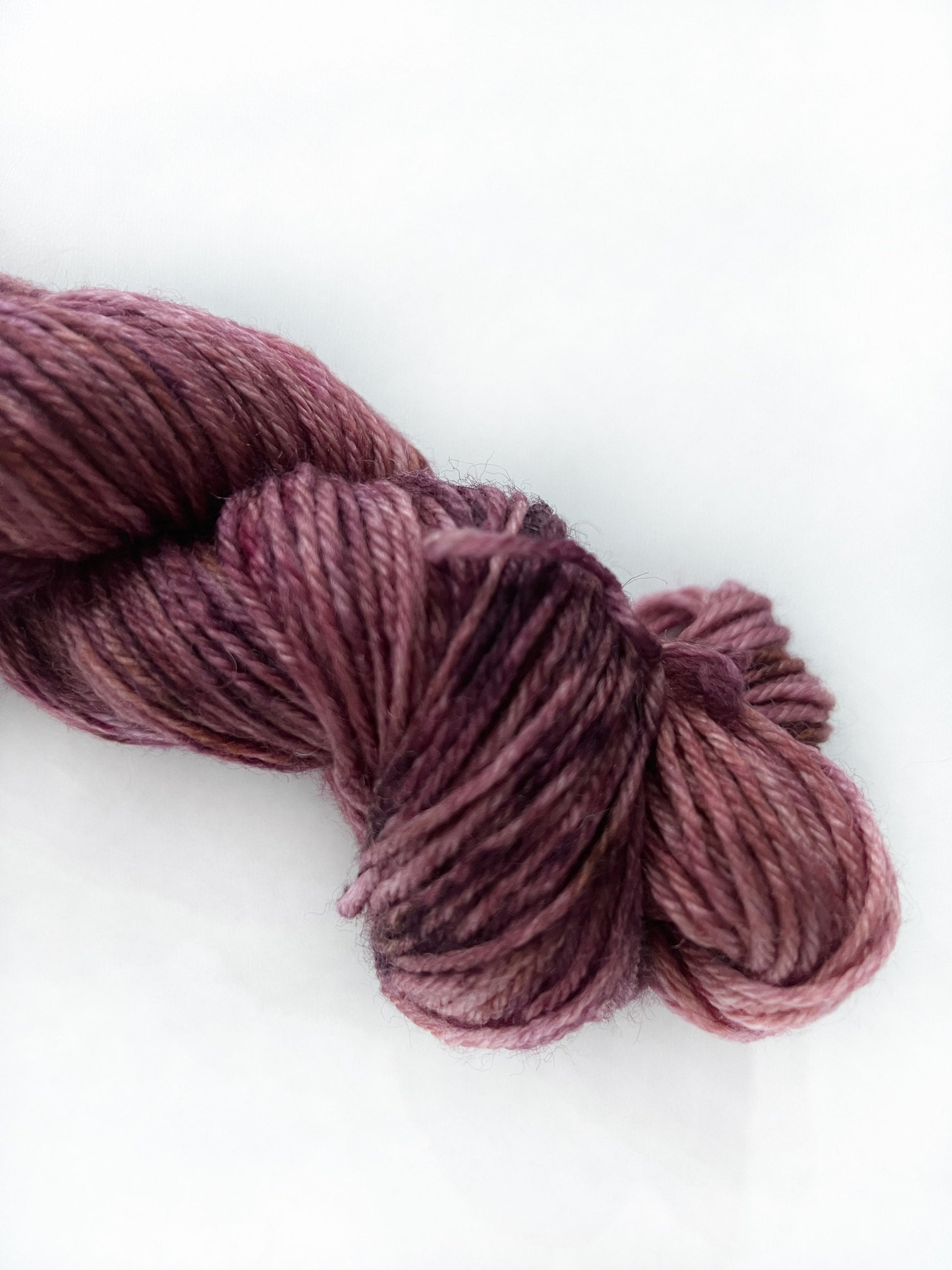 Hand Dyed DK Yarn: "Pocketful of Posies" Superwash Merino Wool, 100g