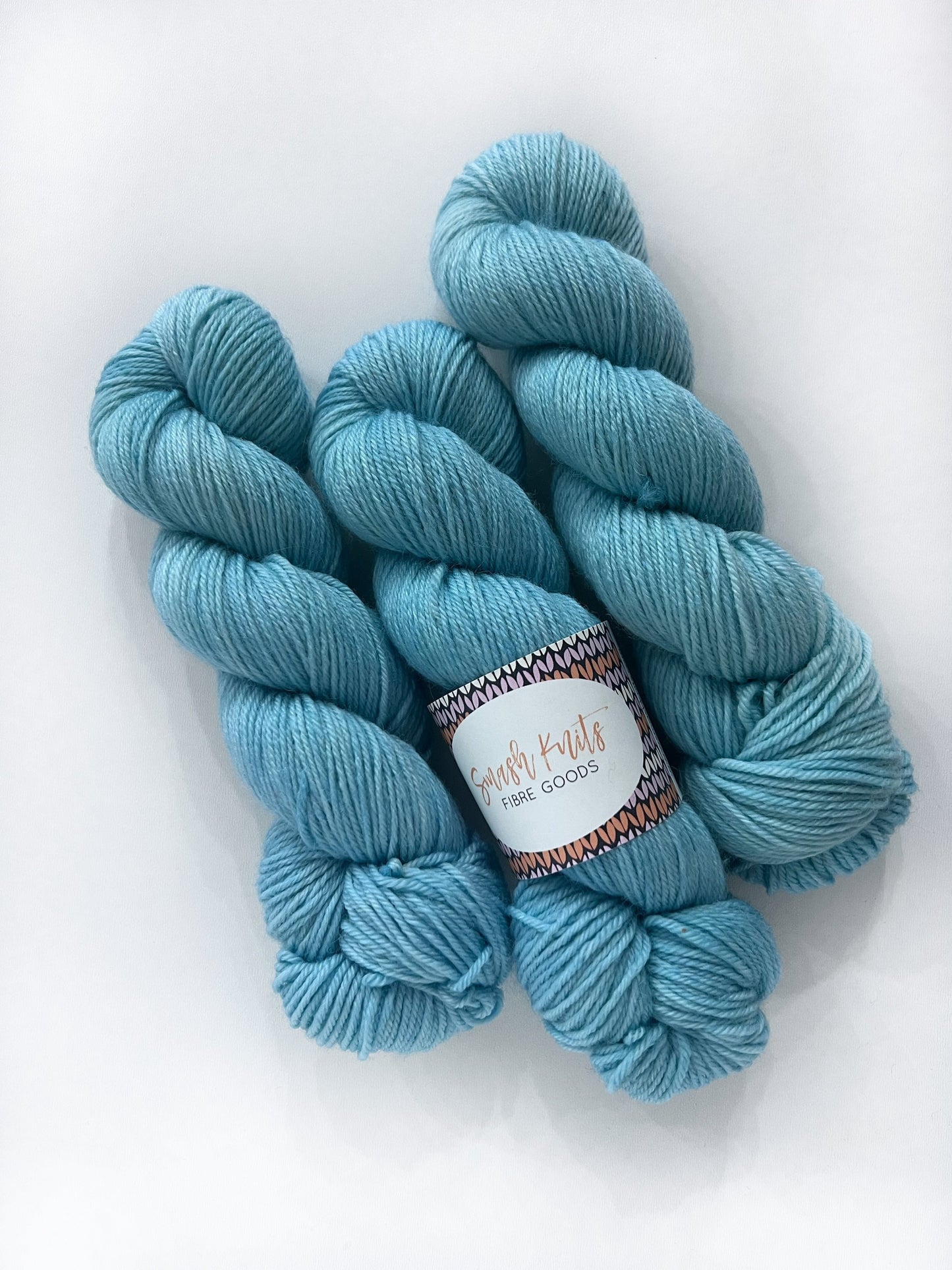 Hand-Dyed DK Superwash Merino Yarn: "BABY SHARK" Turquoise Green