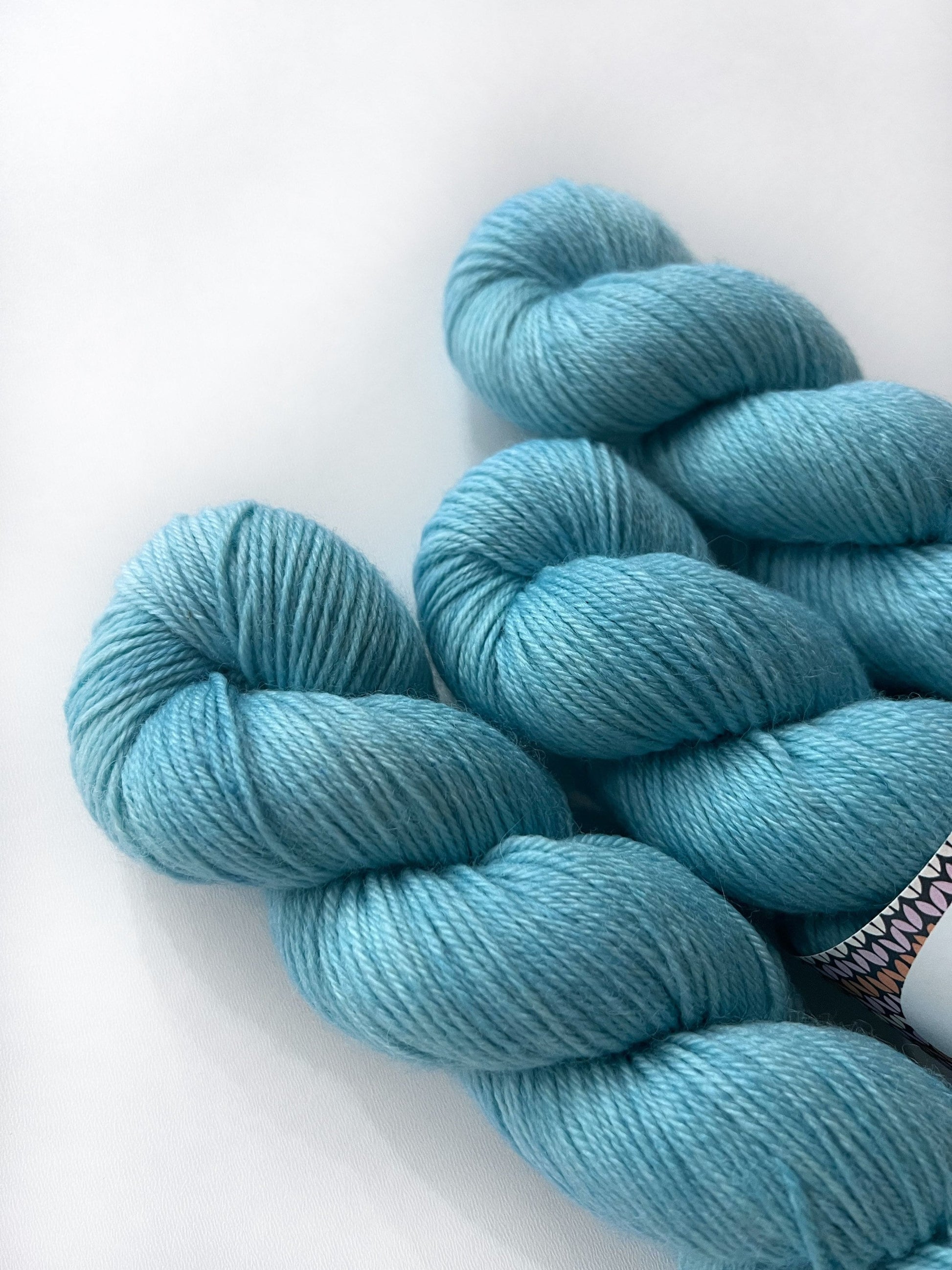 Hand-Dyed DK Superwash Merino Yarn: "BABY SHARK" Turquoise Green