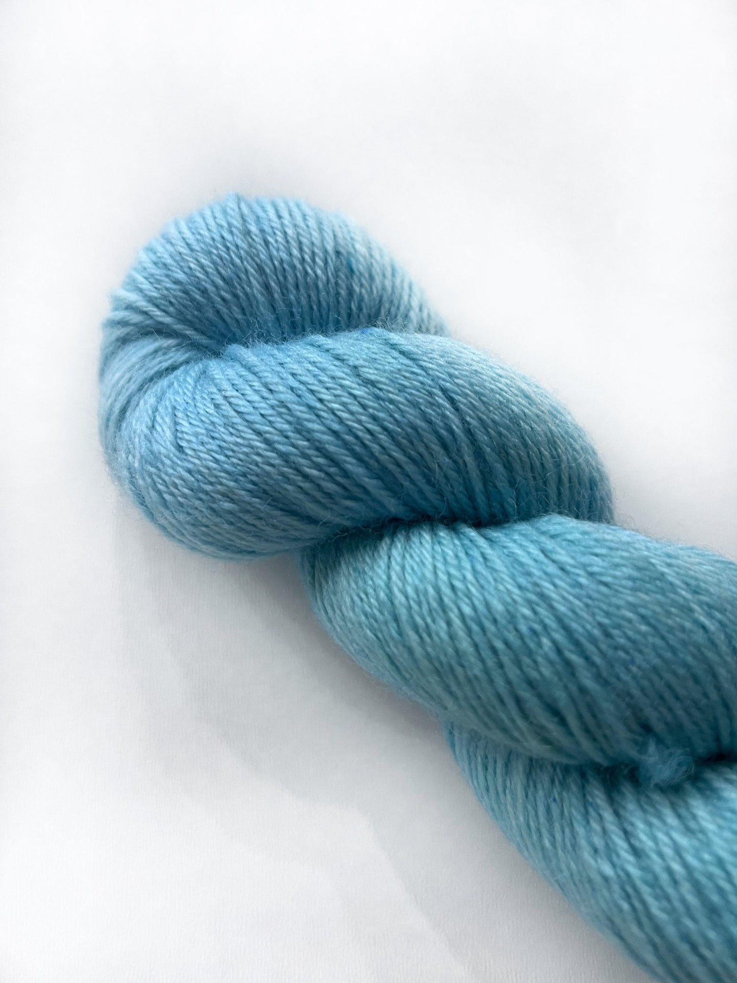 Hand-Dyed DK Superwash Merino Yarn: "BABY SHARK" Turquoise Green