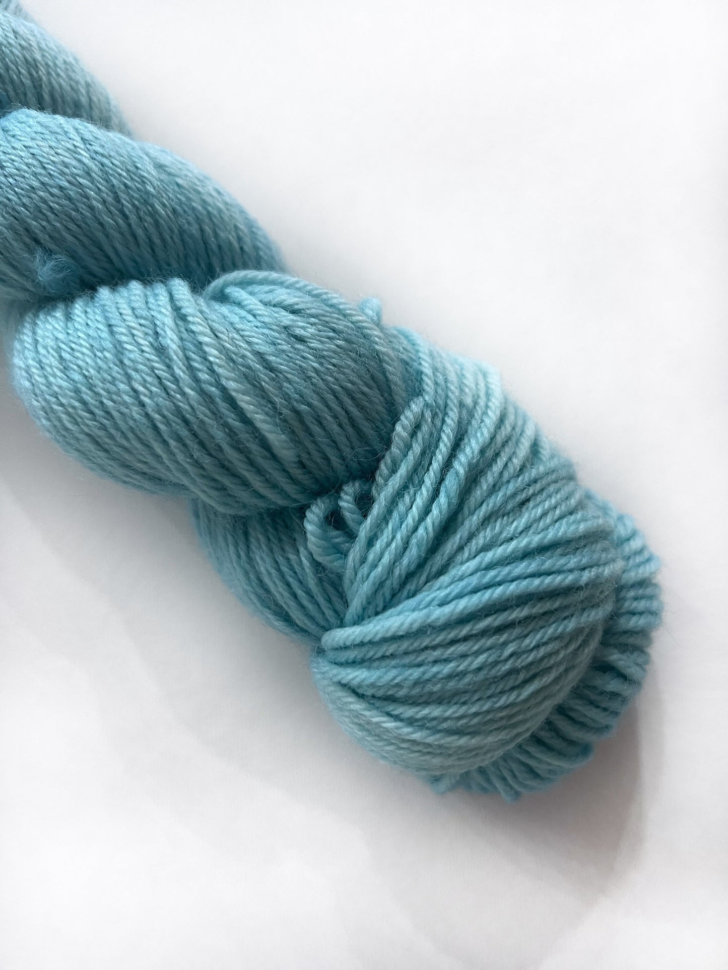 Hand-Dyed DK Superwash Merino Yarn: "BABY SHARK" Turquoise Green