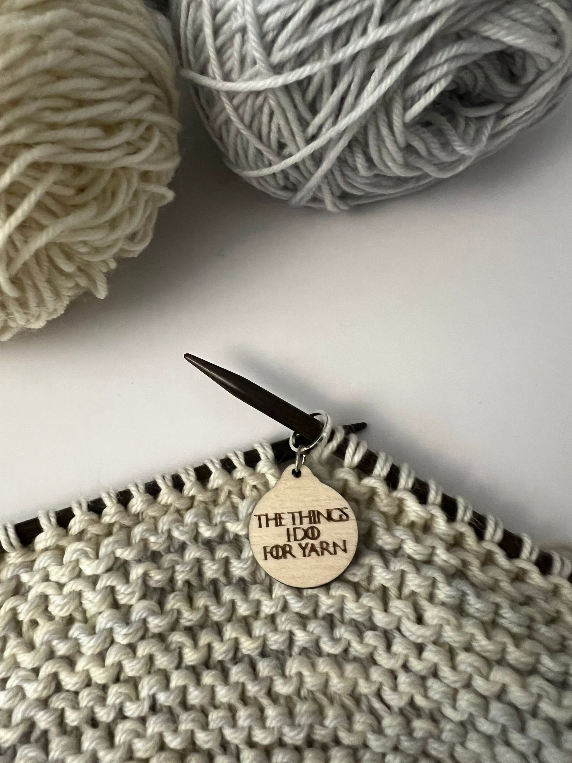 Wooden Stitch Marker Set Game of Throne Inspired Punny Knitting and Crochet Tools